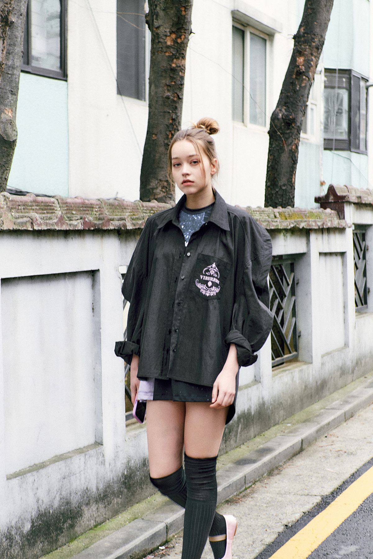 바이브린(VIBEREEN) 베로니카 셔츠 _ 빈티지 블랙