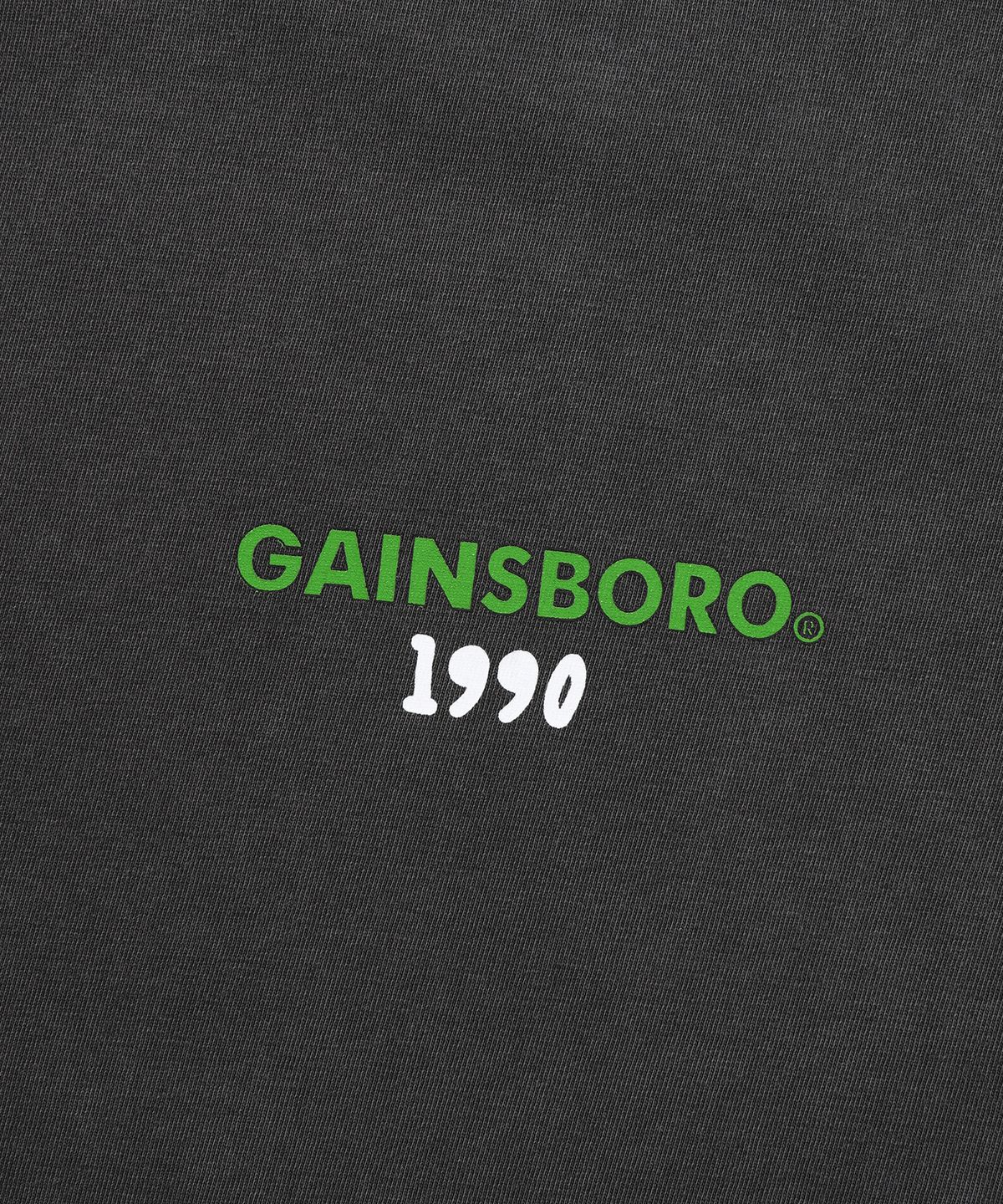 게인스보로(GAINSBORO) [쿨코튼] 피그먼트 라운드 스몰로고 티셔츠_다크그레이 / 그린