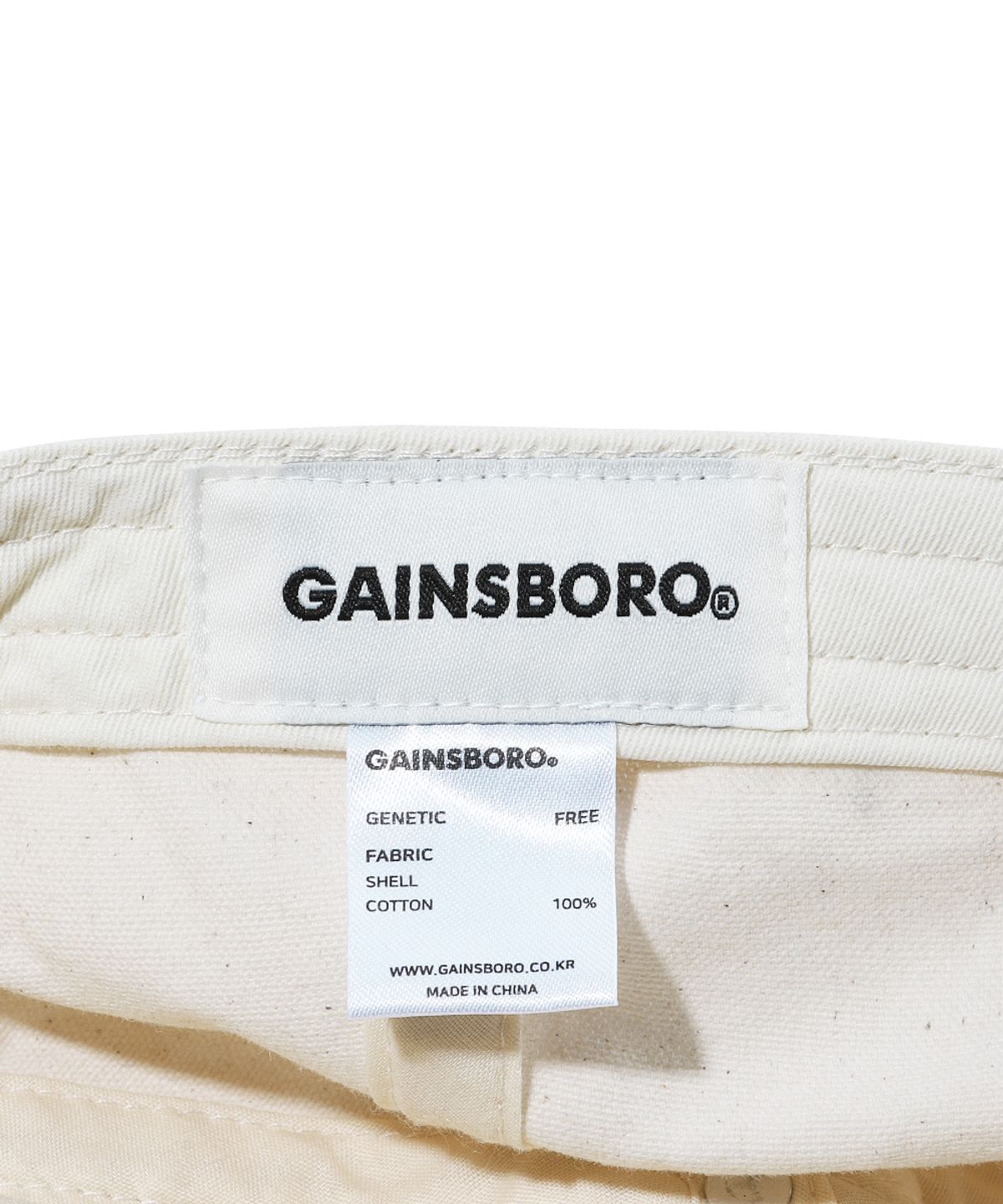 게인스보로(GAINSBORO) 라이프 워시드 캡_크림/네이비