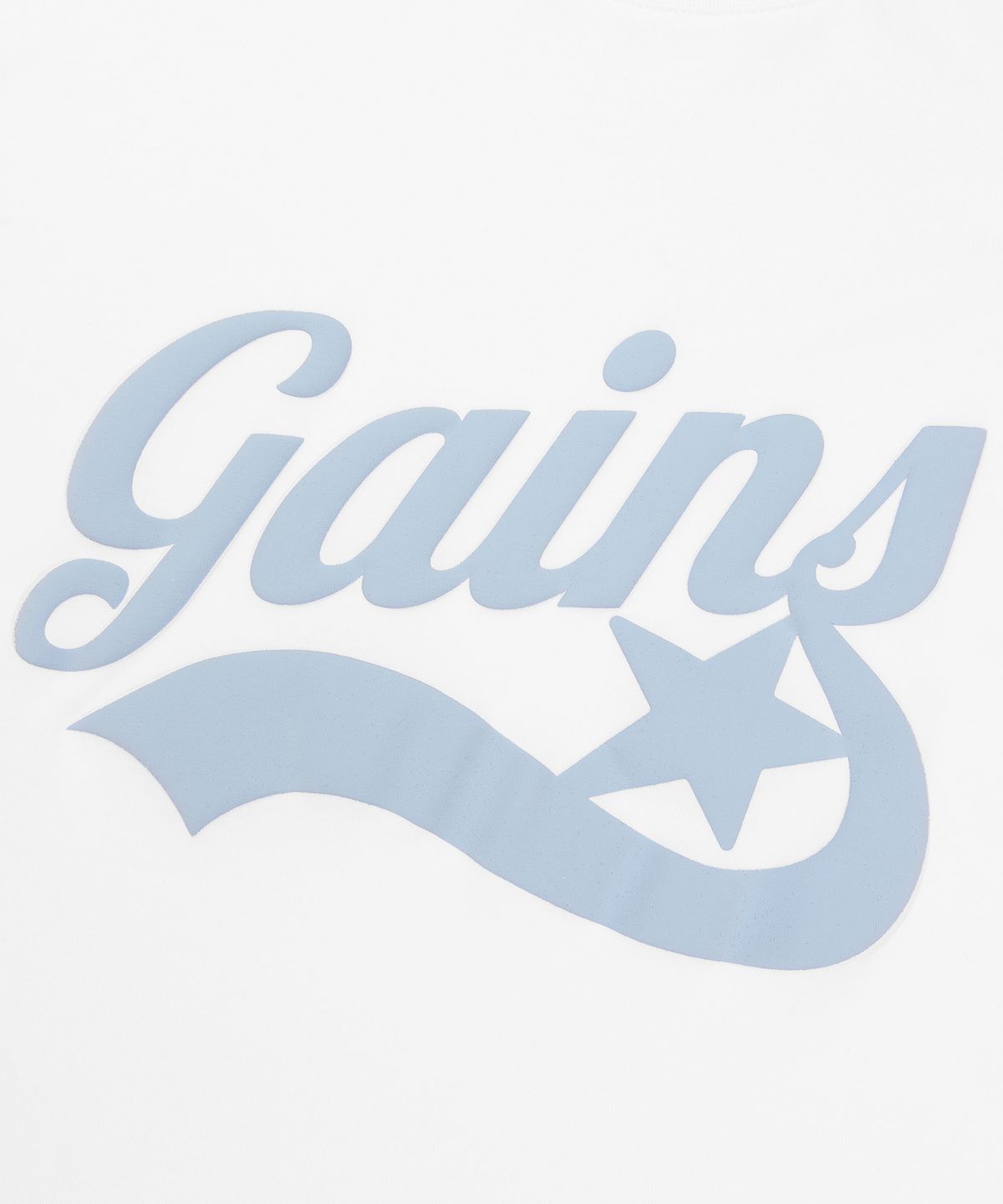 게인스보로(GAINSBORO) [쿨코튼] 오리지날 스타로고 티셔츠_화이트/스카이블루