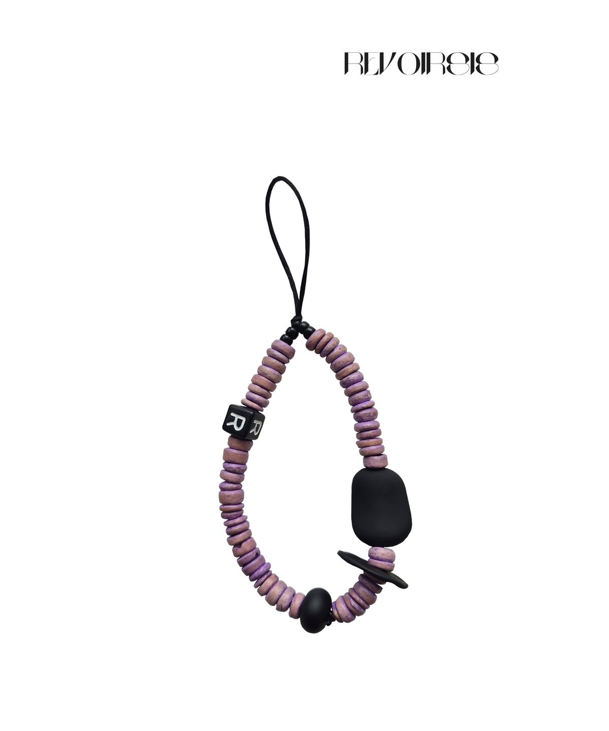 르브아시스(REVOIRSIS) nature beads phone strap short violet