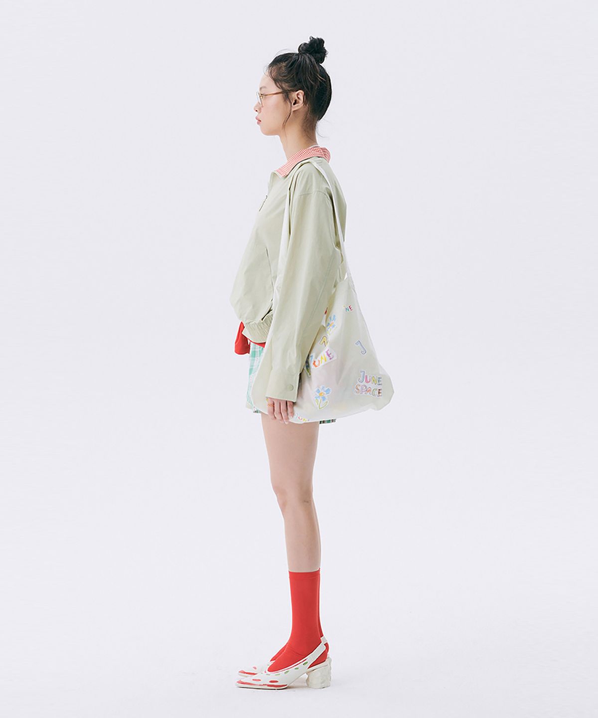 준준스페이스(JUNEJUNE SPACE) June Drawing Cotton Bag_Ivory (준 드로잉 코튼 백_아이보리)