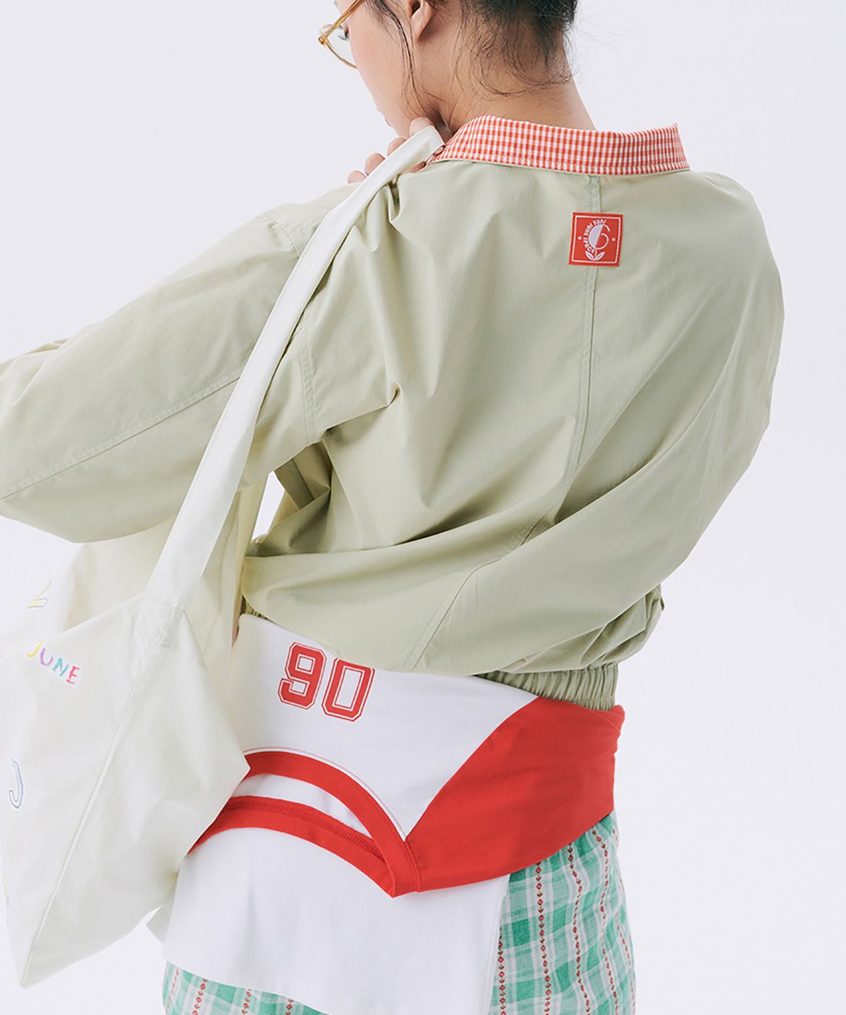 준준스페이스(JUNEJUNE SPACE) June Drawing Cotton Bag_Ivory (준 드로잉 코튼 백_아이보리)