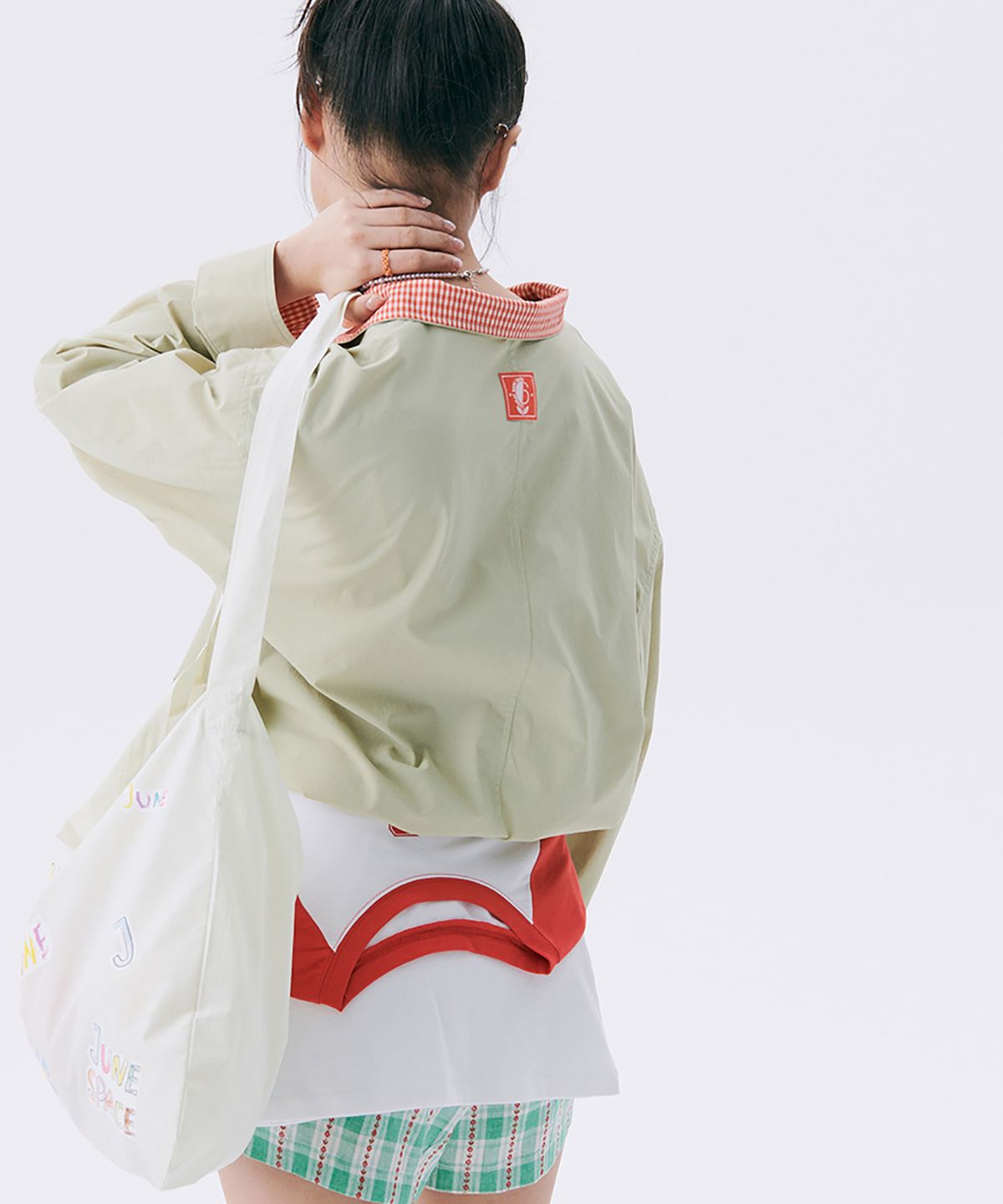 준준스페이스(JUNEJUNE SPACE) June Drawing Cotton Bag_Ivory (준 드로잉 코튼 백_아이보리)
