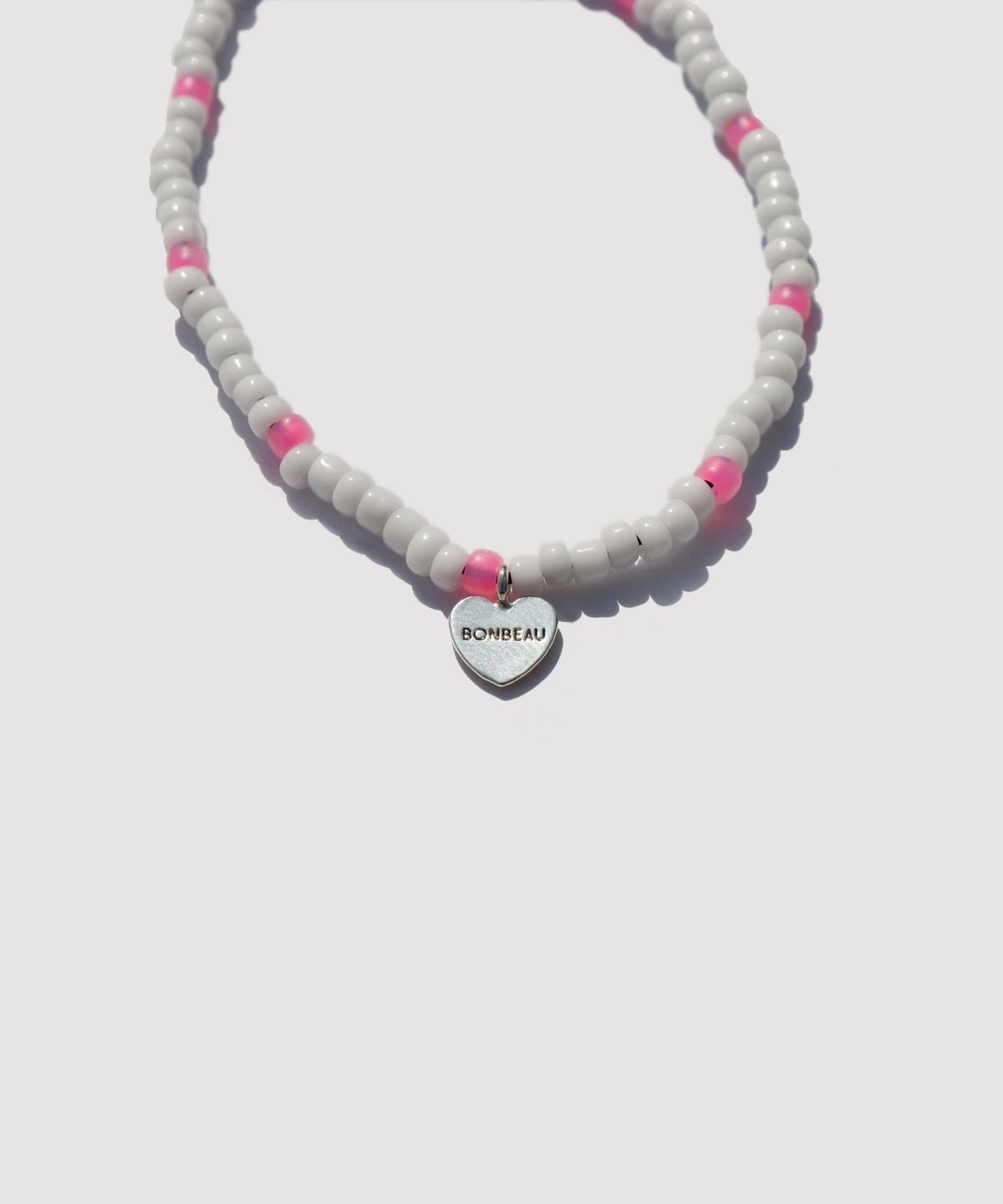 봉보(BONBEAU) Soul heart charm glass beads Bracelet 컬러 하트 참 포인트 글라스 비즈 팔찌