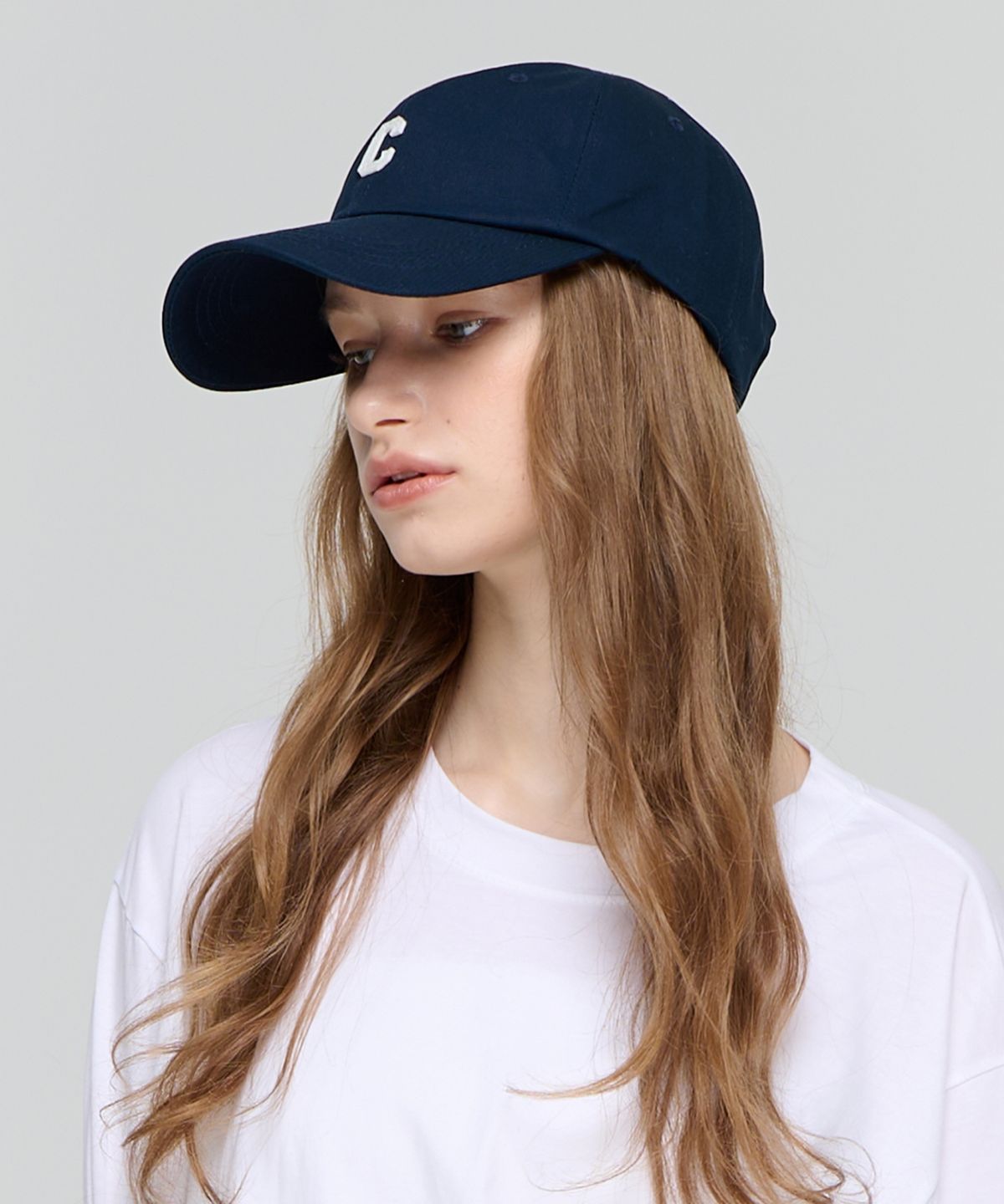 카고브로스 포 우먼(CARGOBROS FOR WOMAN) 로고 포인트 볼캡 (네이비)
