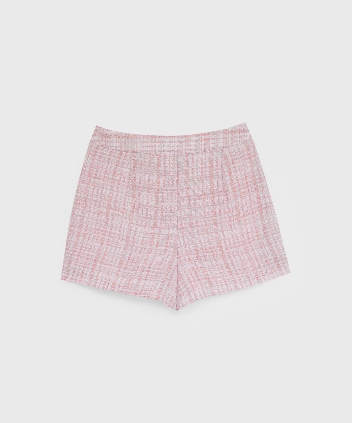 320쇼룸(320SHOWROOM) Tape Trimming Tweed Shorts Pink