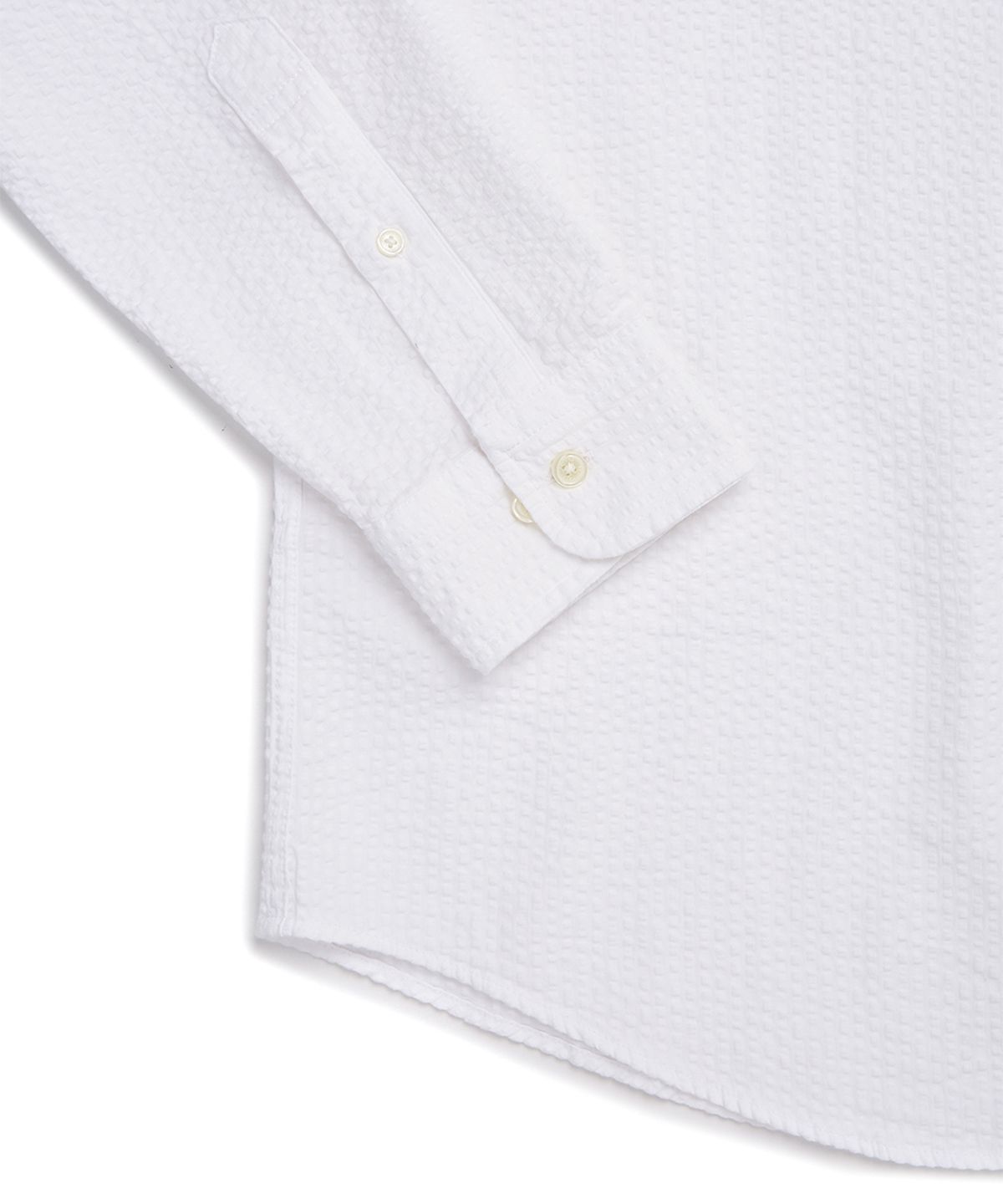 브룩스 브라더스(BROOKS BROTHERS) 레귤러핏 시어서커 솔리드 셔츠 (화이트) (BBTHMM0376AEM)