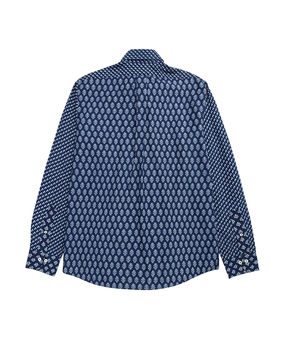 브룩스 브라더스(BROOKS BROTHERS) 인디고 프린트 펀 셔츠 (네이비) (BBTHMM7897QES)