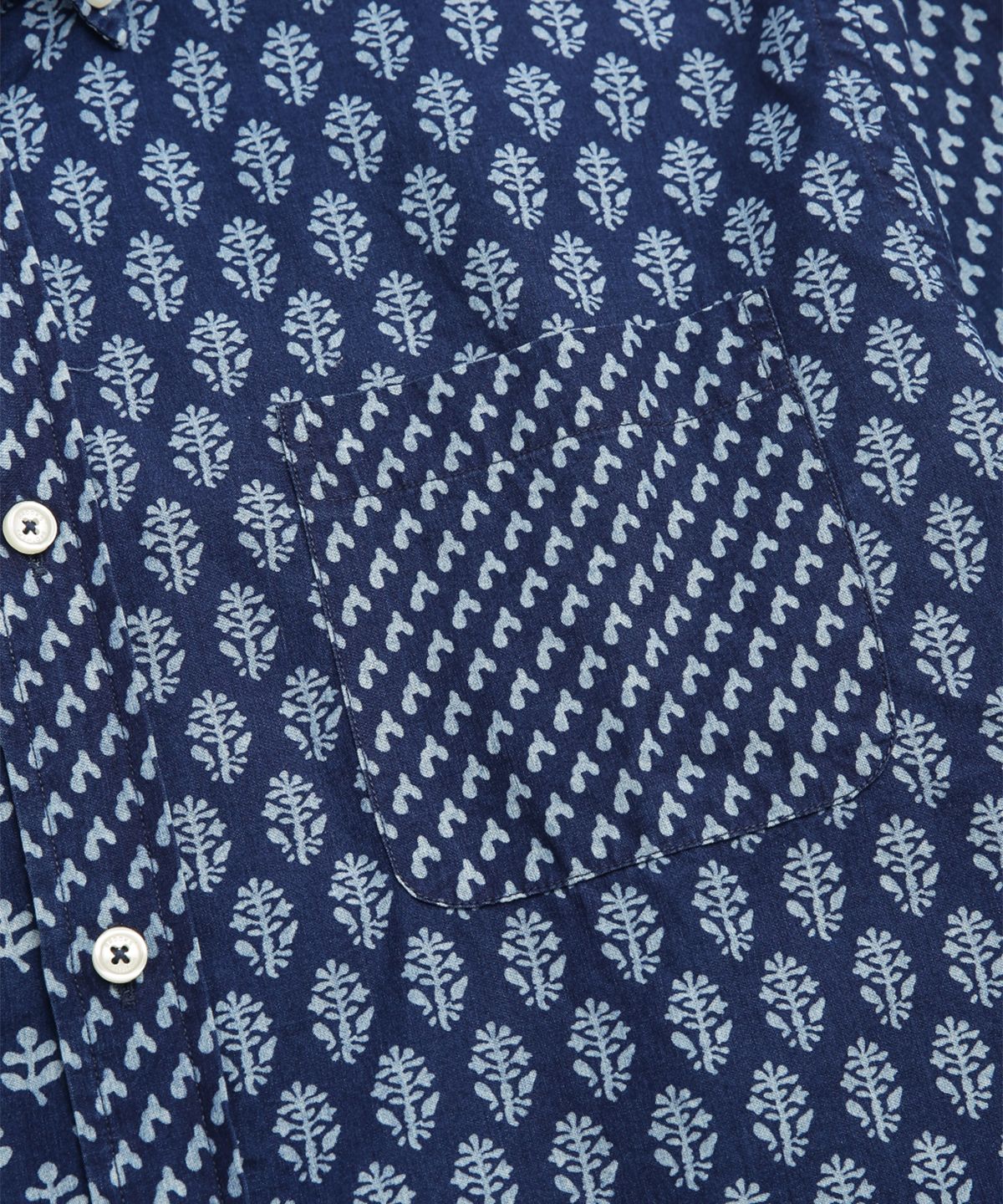 브룩스 브라더스(BROOKS BROTHERS) 인디고 프린트 펀 셔츠 (네이비) (BBTHMM7897QES)