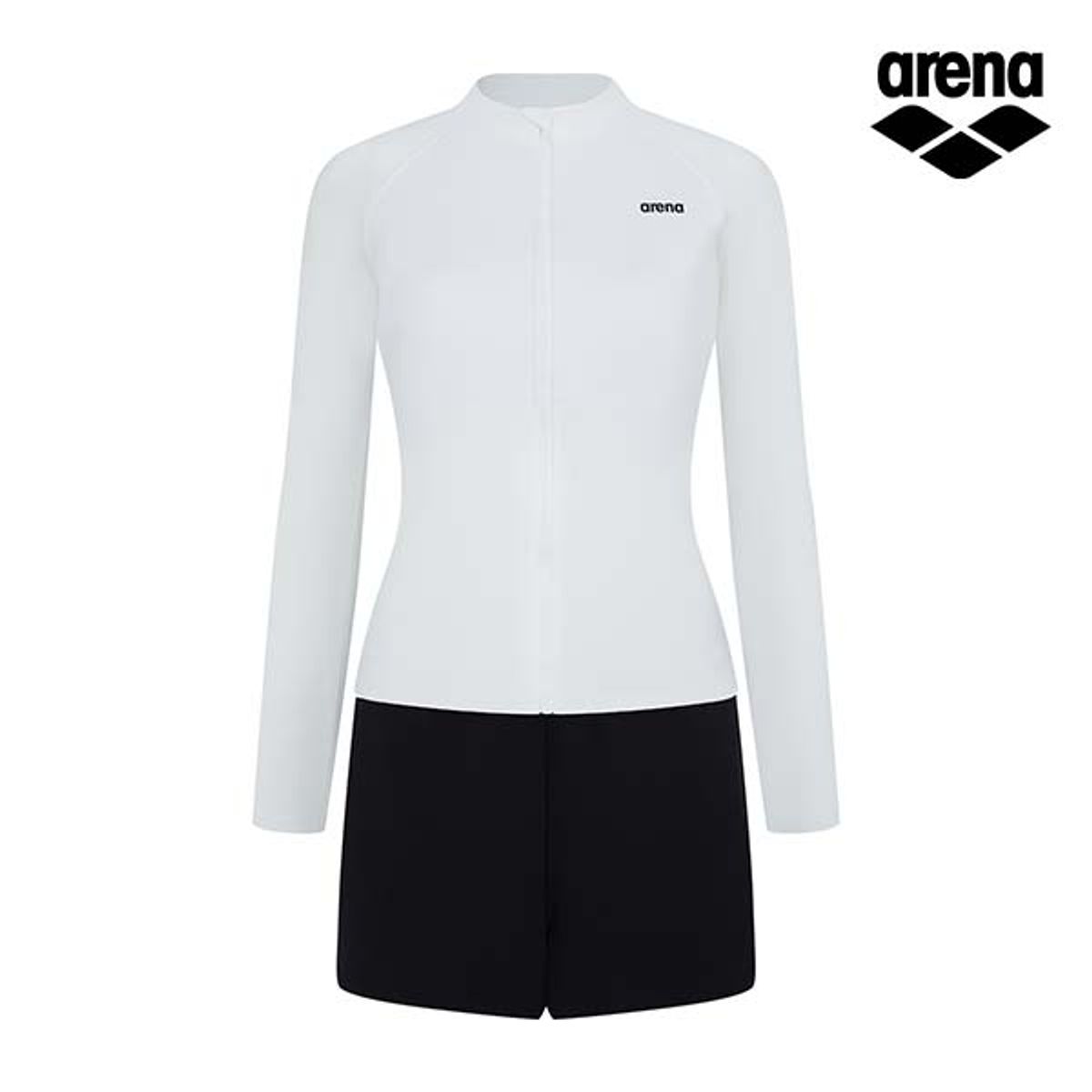 아레나(ARENA) 이니셜 레저 집업 래쉬가드 세트 A4BL1PS02WHT