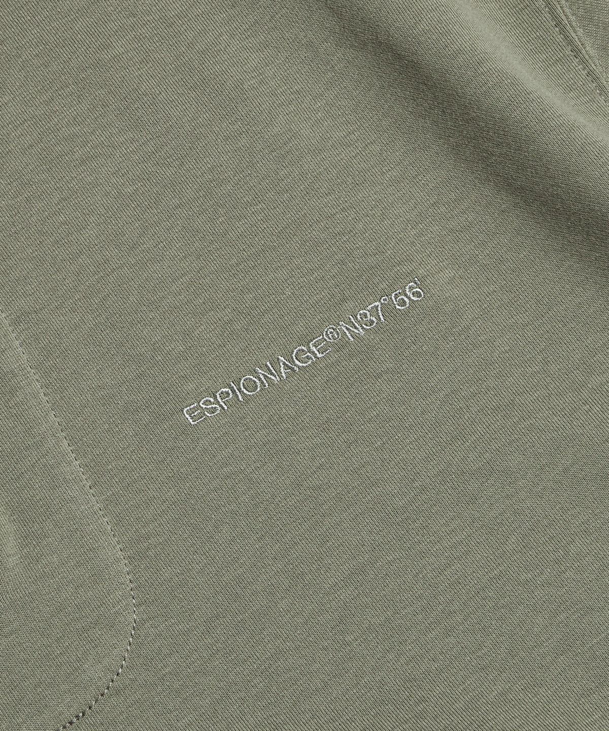 에스피오나지(ESPIONAGE) Quarter Zip Collar S/S Sweatshirt Olive