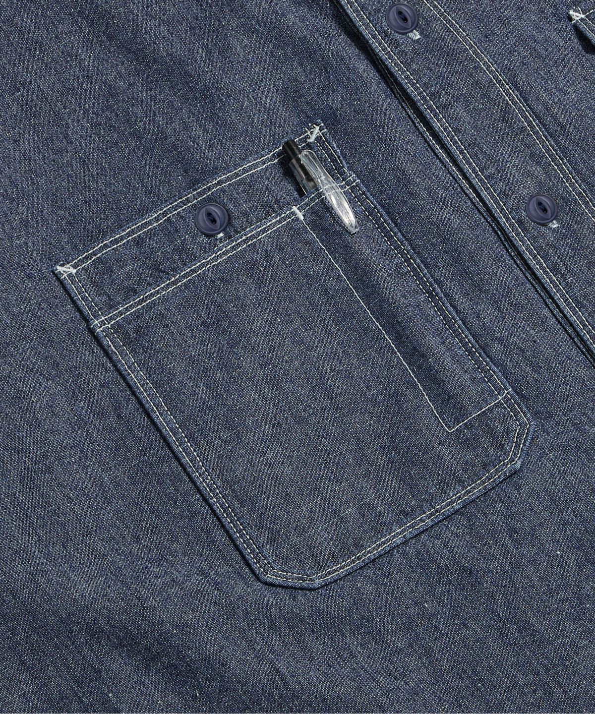 에스피오나지(ESPIONAGE) Chambray S/S Work Shirt Indigo