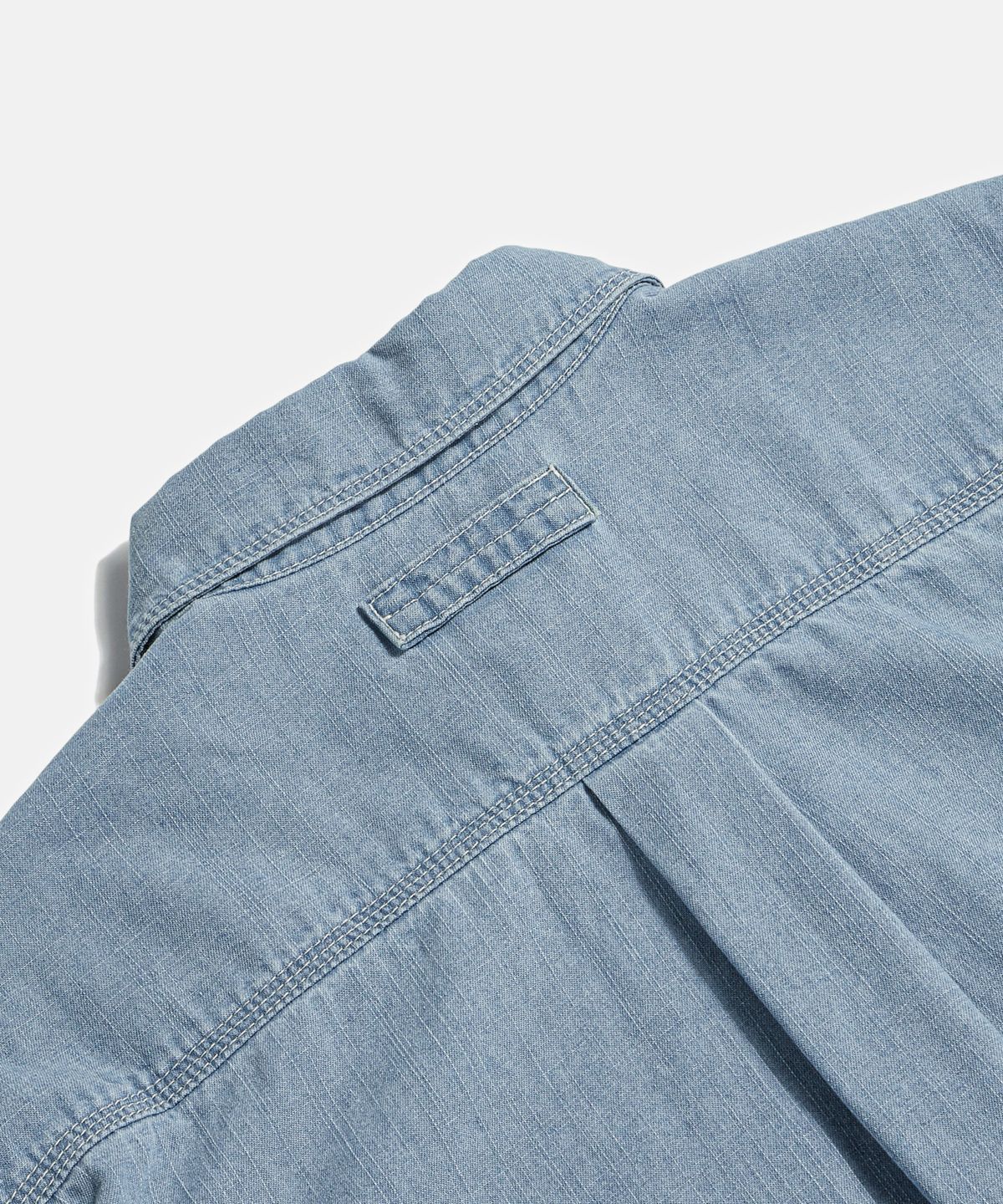에스피오나지(ESPIONAGE) Chambray S/S Work Shirt Washed Blue