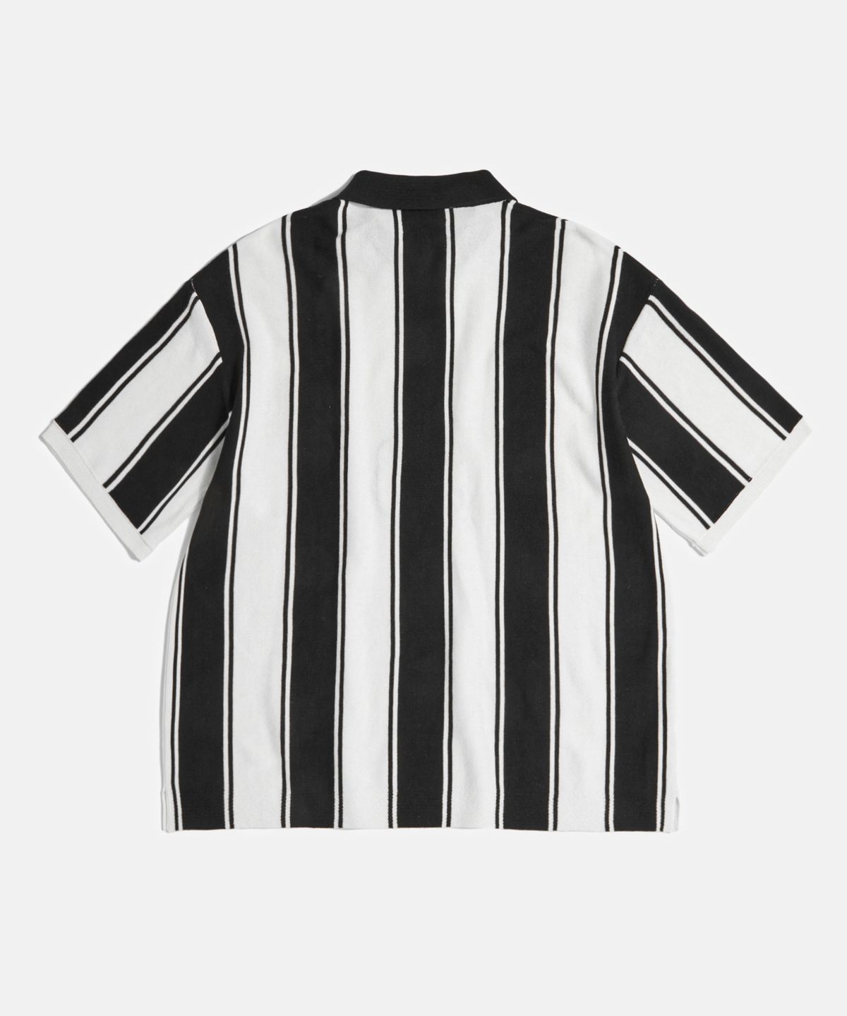에스피오나지(ESPIONAGE) Knitted Football Shirt Black Stripe