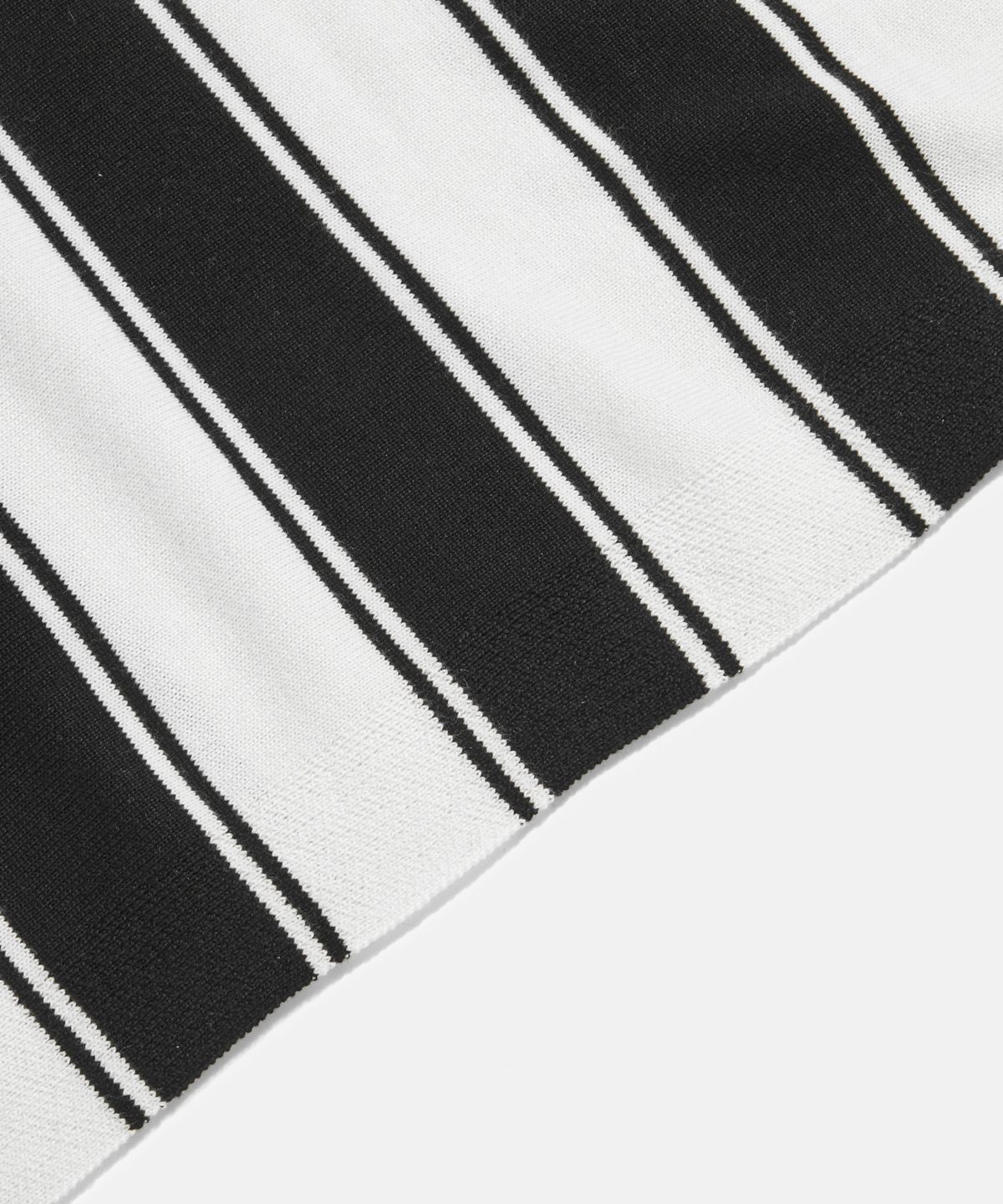 에스피오나지(ESPIONAGE) Knitted Football Shirt Black Stripe