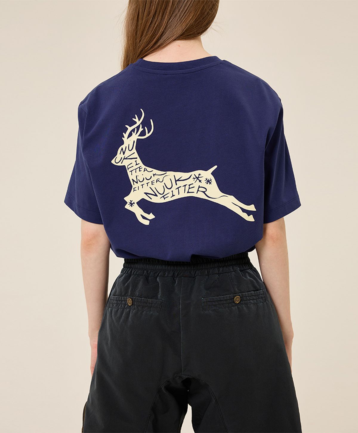 누크피터(NUUKFITTER) HEAVY COTTON LOGO T-SHIRT [NAVY]
