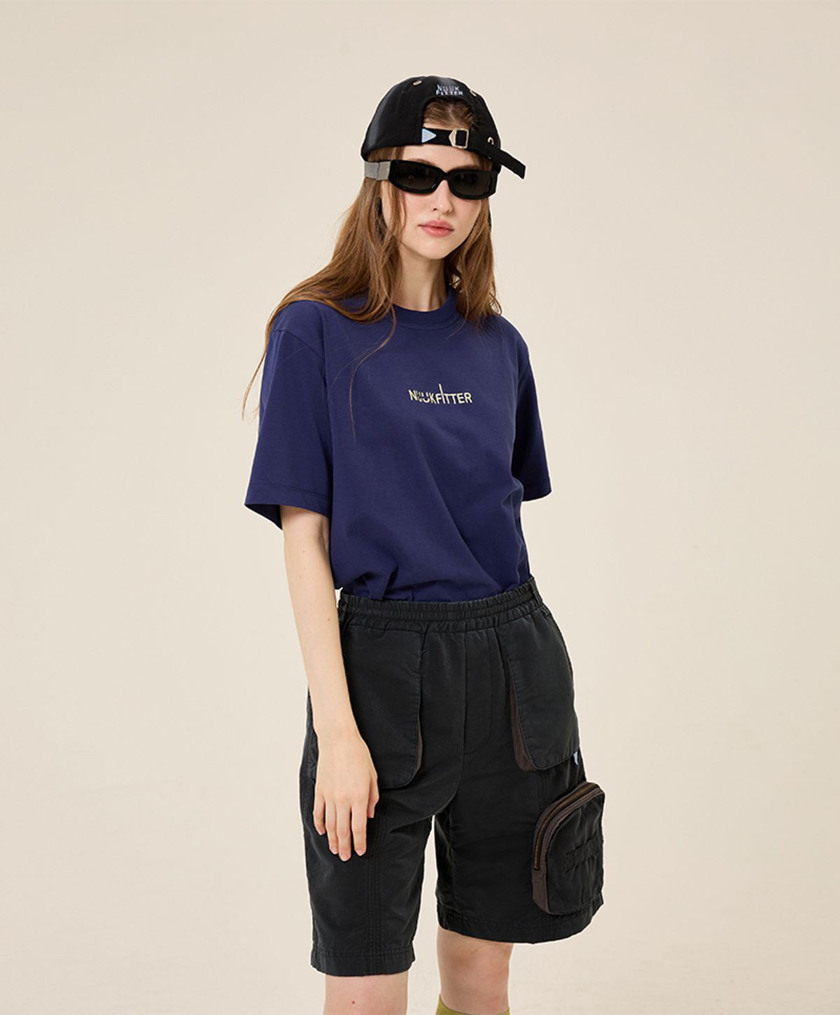 누크피터(NUUKFITTER) HEAVY COTTON LOGO T-SHIRT [NAVY]