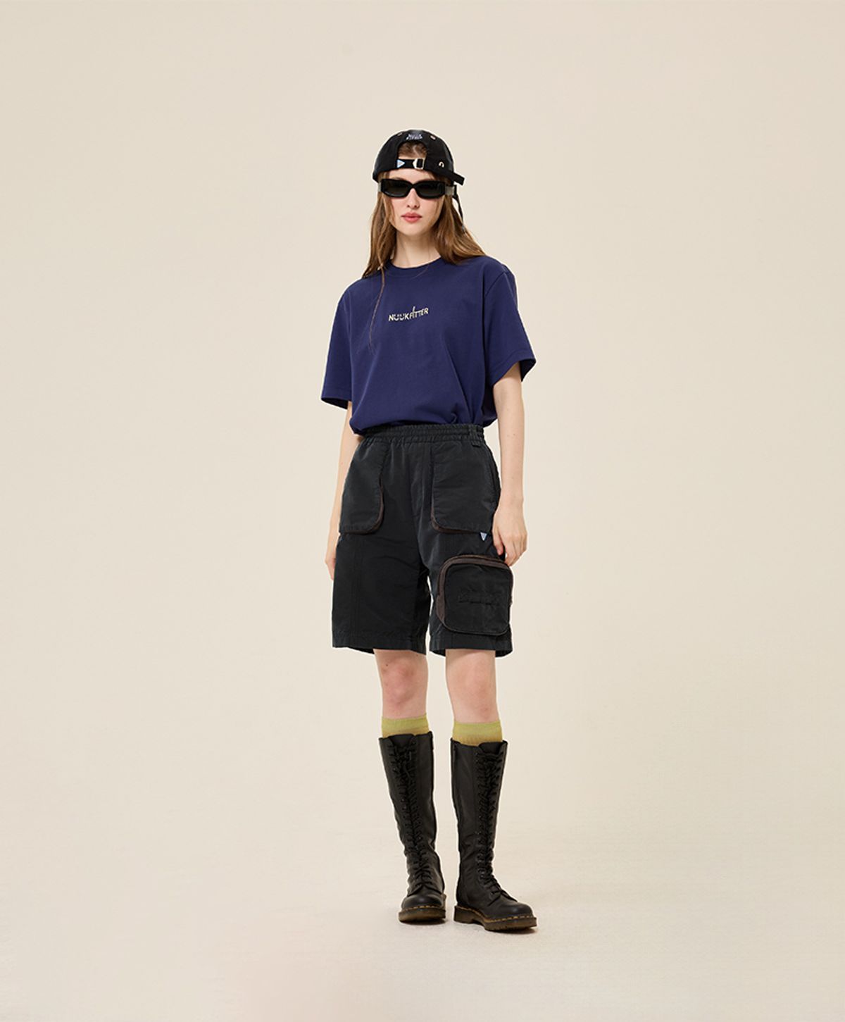 누크피터(NUUKFITTER) HEAVY COTTON LOGO T-SHIRT [NAVY]