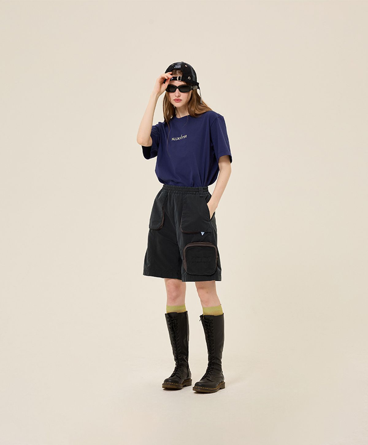 누크피터(NUUKFITTER) HEAVY COTTON LOGO T-SHIRT [NAVY]