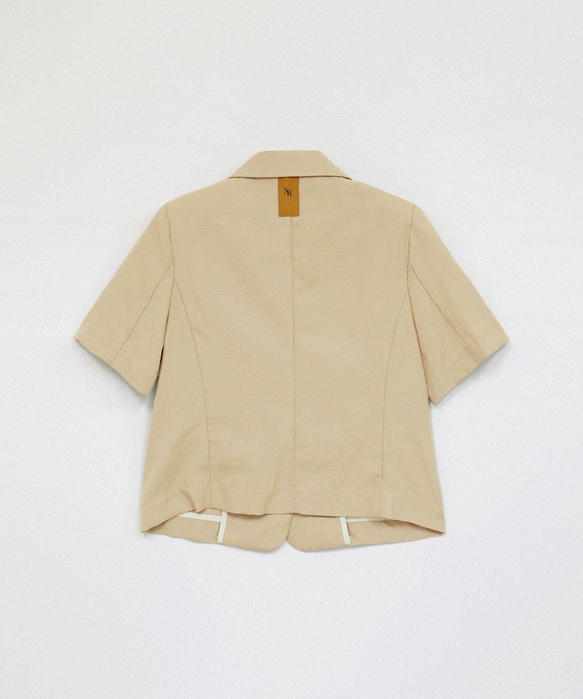 320쇼룸(320SHOWROOM) Utility Collar Short Sleeve Pocket Jacket Butter beige
