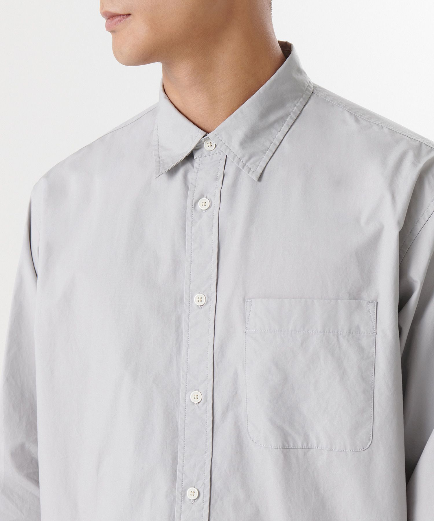 ★MUSINSA STANDARD★ Relaxed soft poplin shirt warm ash grey MUSINSA | MUSINSA STANDARD Relaxed Washed Poplin Short