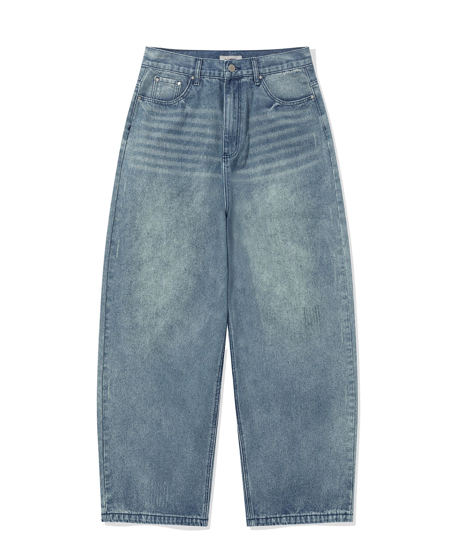 MUSINSA | FILLUMINATE Damage Washed-out Denim Pants-Blue