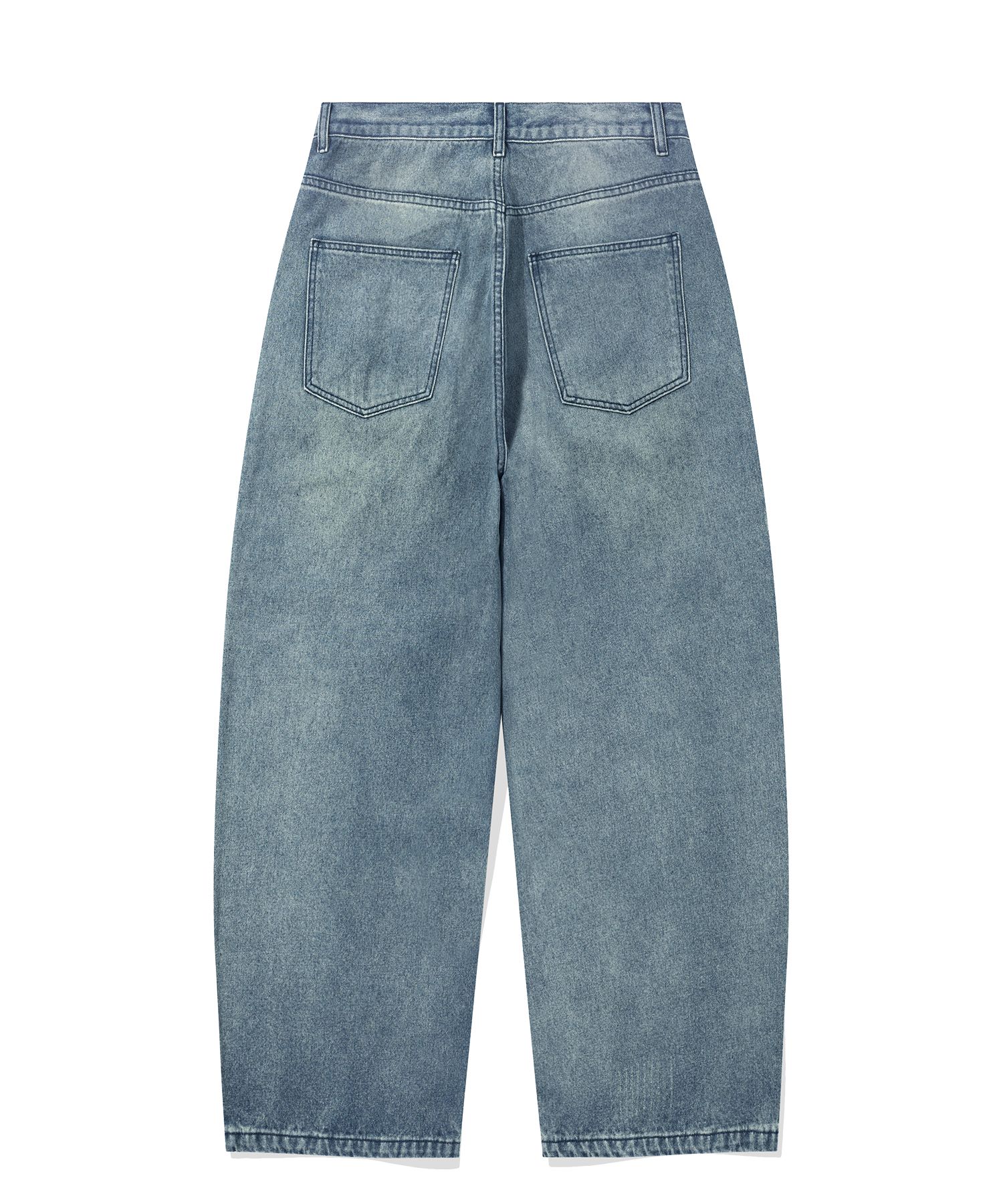 MUSINSA | FILLUMINATE Damage Washed-out Denim Pants-Blue