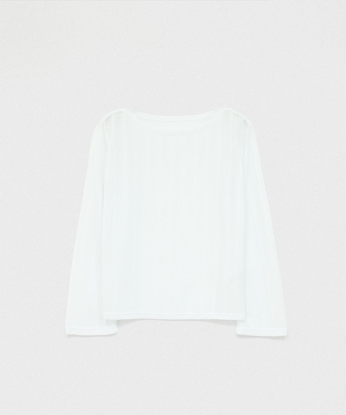 320쇼룸(320SHOWROOM) Urban See-through Boat Neck T-shirt White