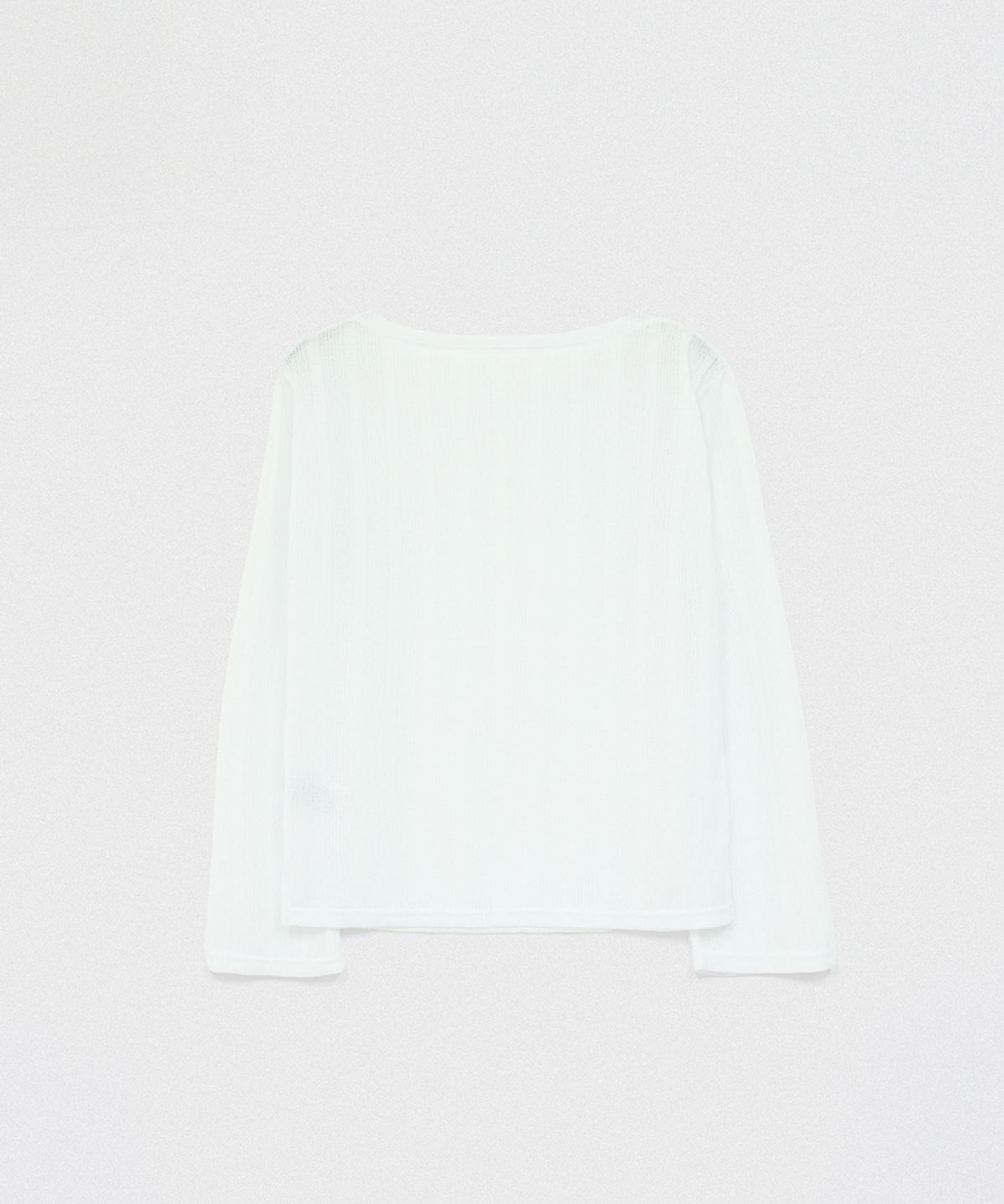 320쇼룸(320SHOWROOM) Urban See-through Boat Neck T-shirt White