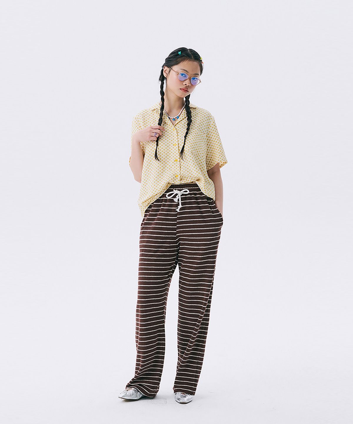 준준스페이스(JUNEJUNE SPACE) Aiden Floral Shirt_Yellow (에이든 플로럴 셔츠_옐로우)