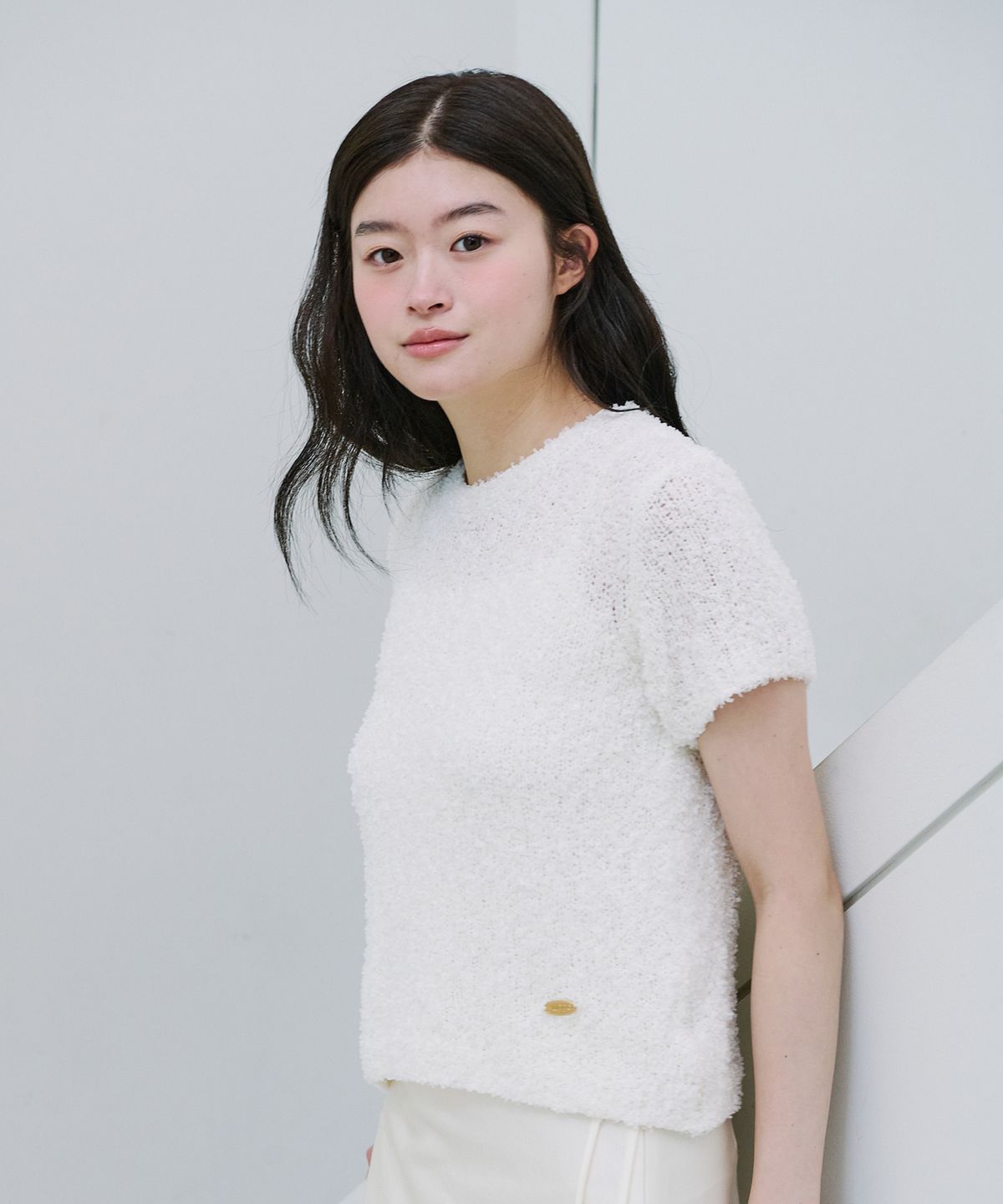 엽페(YUPPE) NAVI COLOR KNIT_IVORY