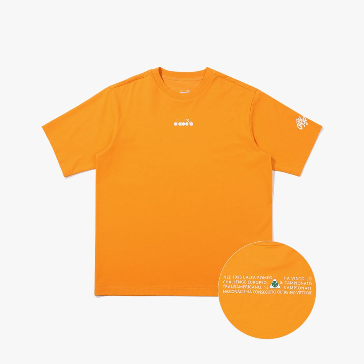 디아도라(diadora) 알파로메오 클로버 반팔 티셔츠 ORANGE