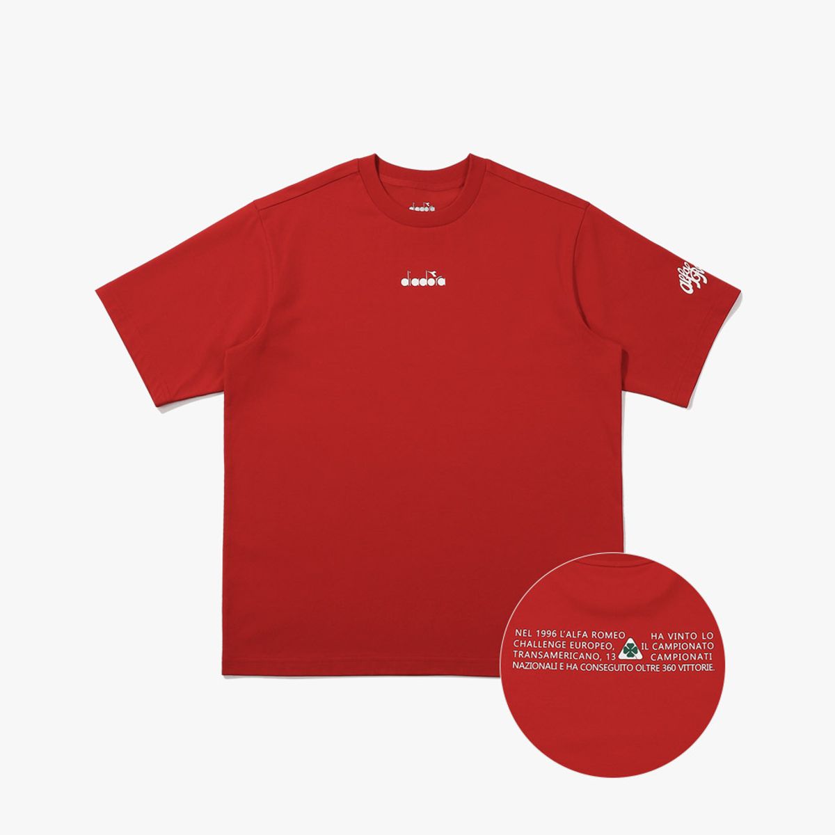 디아도라(diadora) 알파로메오 클로버 반팔 티셔츠 RED
