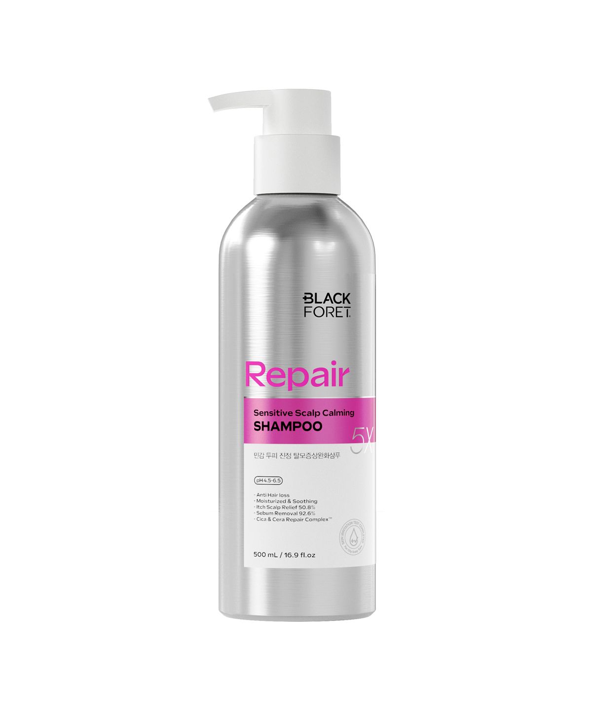 블랙포레(BLACKFORET) 민감두피 탄산거품 탈모 완화 샴푸 500ML + 트리트먼트 250ML 추가 증정