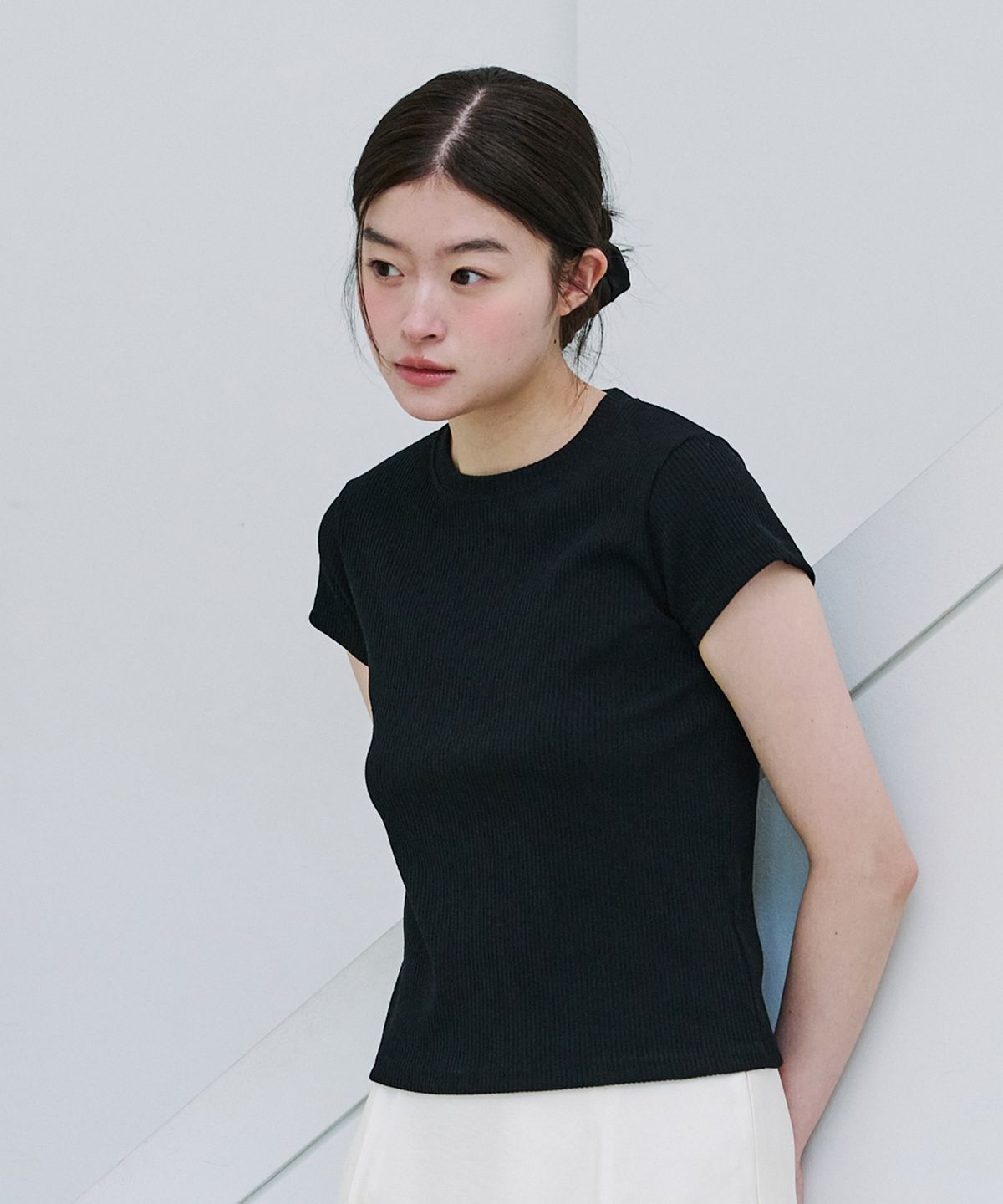 엽페(YUPPE) GOLGI LINE T-SHIRT_BLACK
