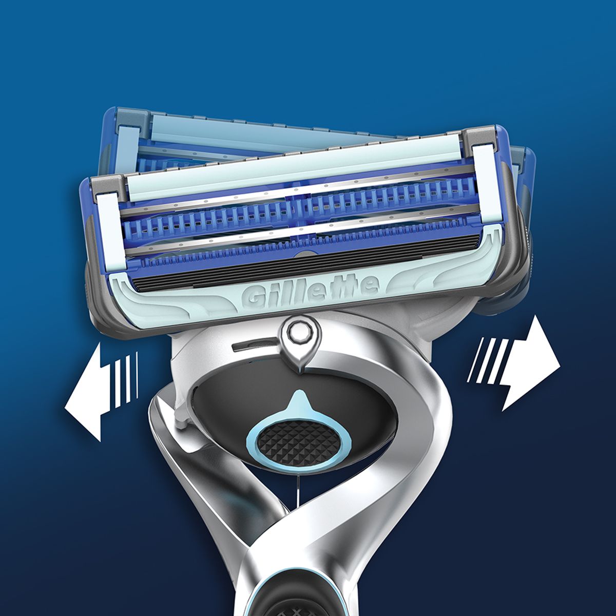 질레트(GILLETTE) 스킨텍 매뉴얼 면도기 핸들1입 + 면도날2입