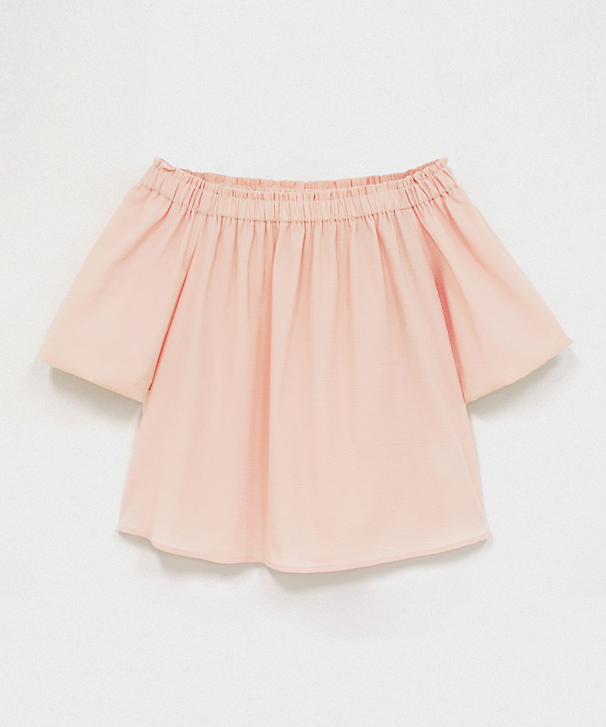320쇼룸(320SHOWROOM) Off-Shoulder Shirred Blouse Baby pink