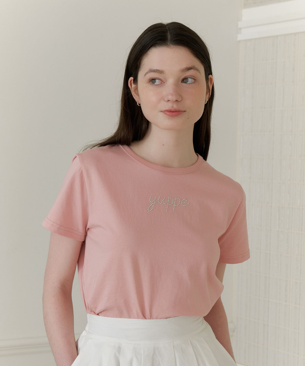 엽페(YUPPE) DOTTED YUPPE T-SHIRT_PINK