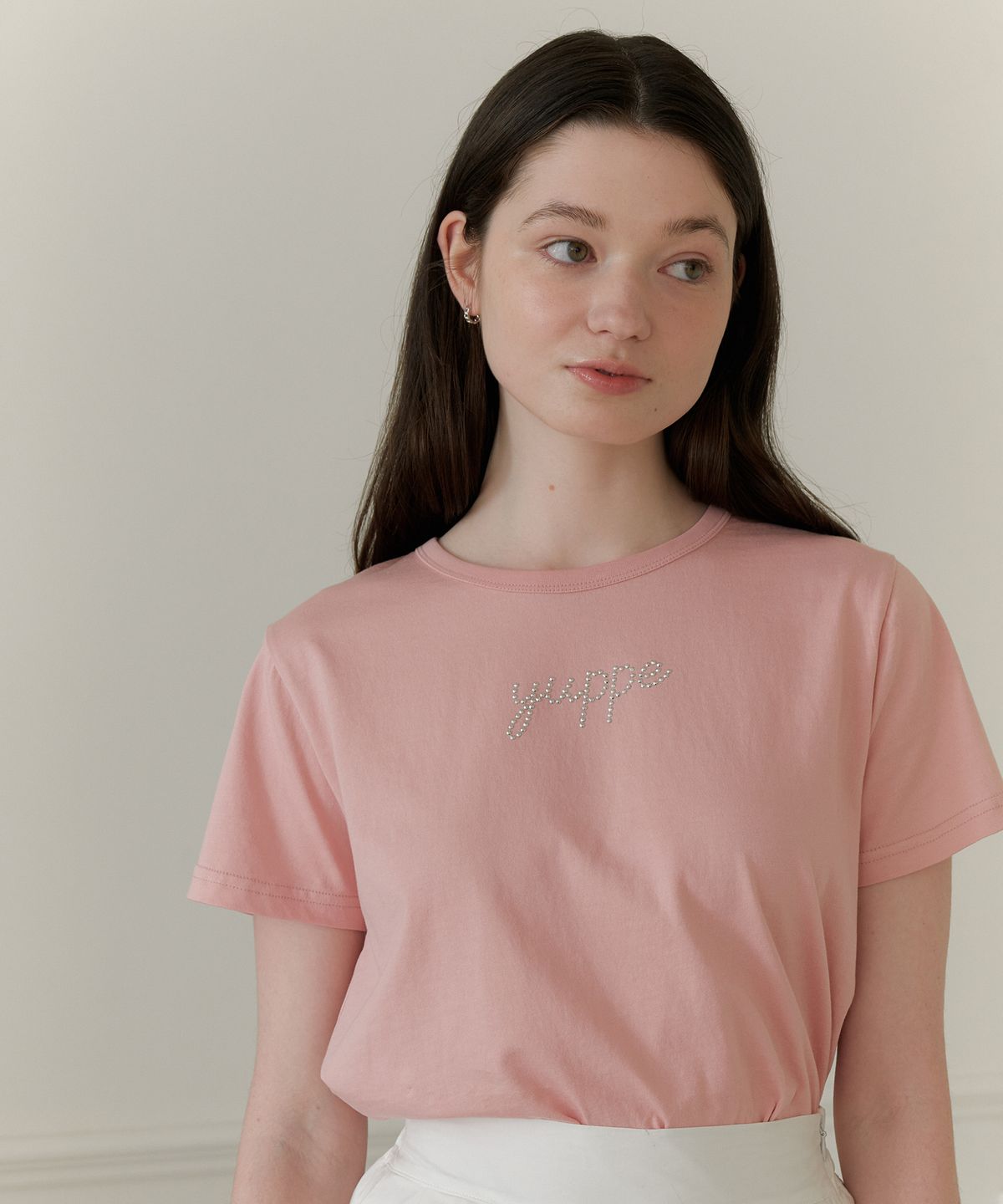 엽페(YUPPE) DOTTED YUPPE T-SHIRT_PINK