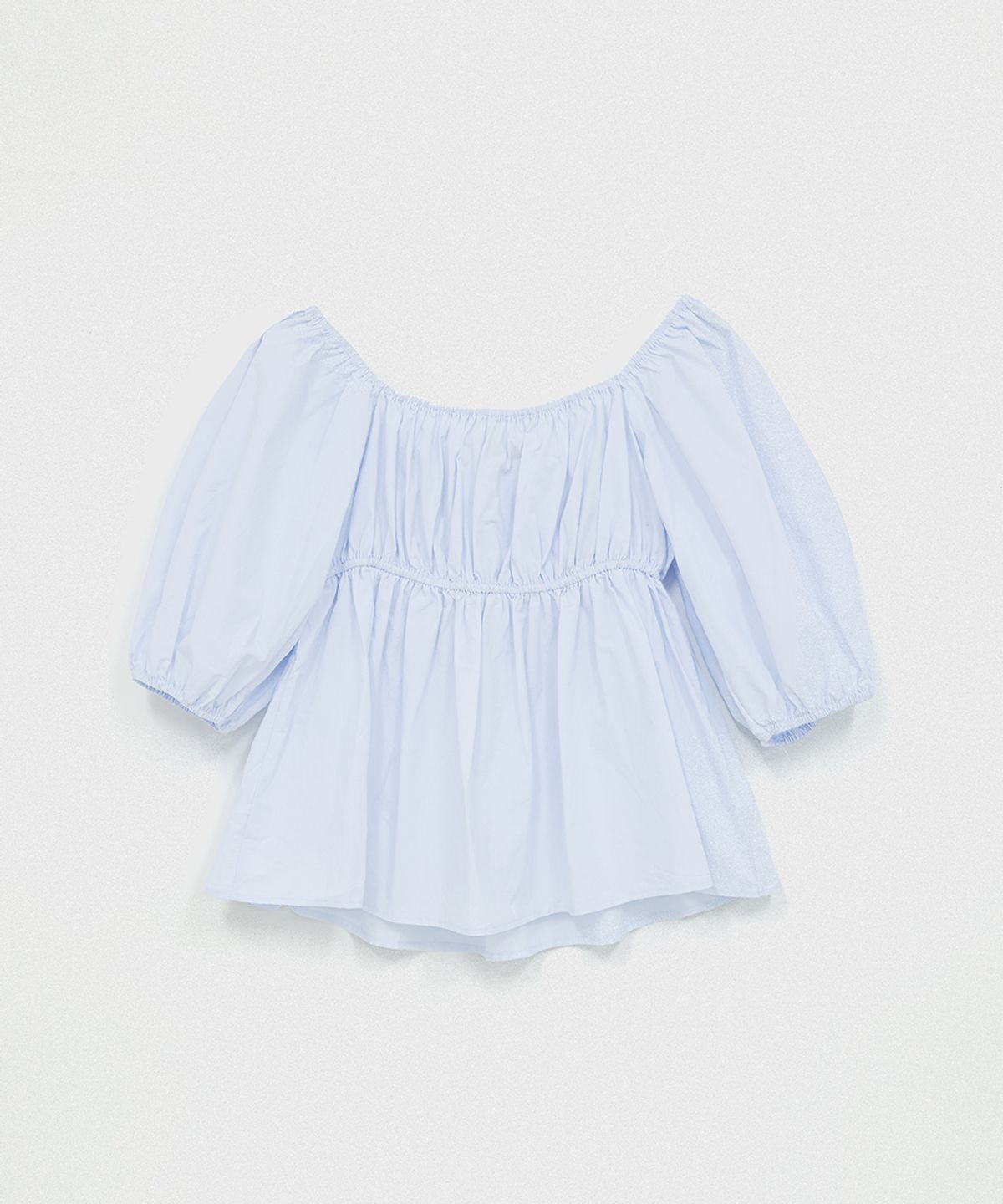 320쇼룸(320SHOWROOM) Two-Way Off-Shoulder Puff Blouse Sky blue