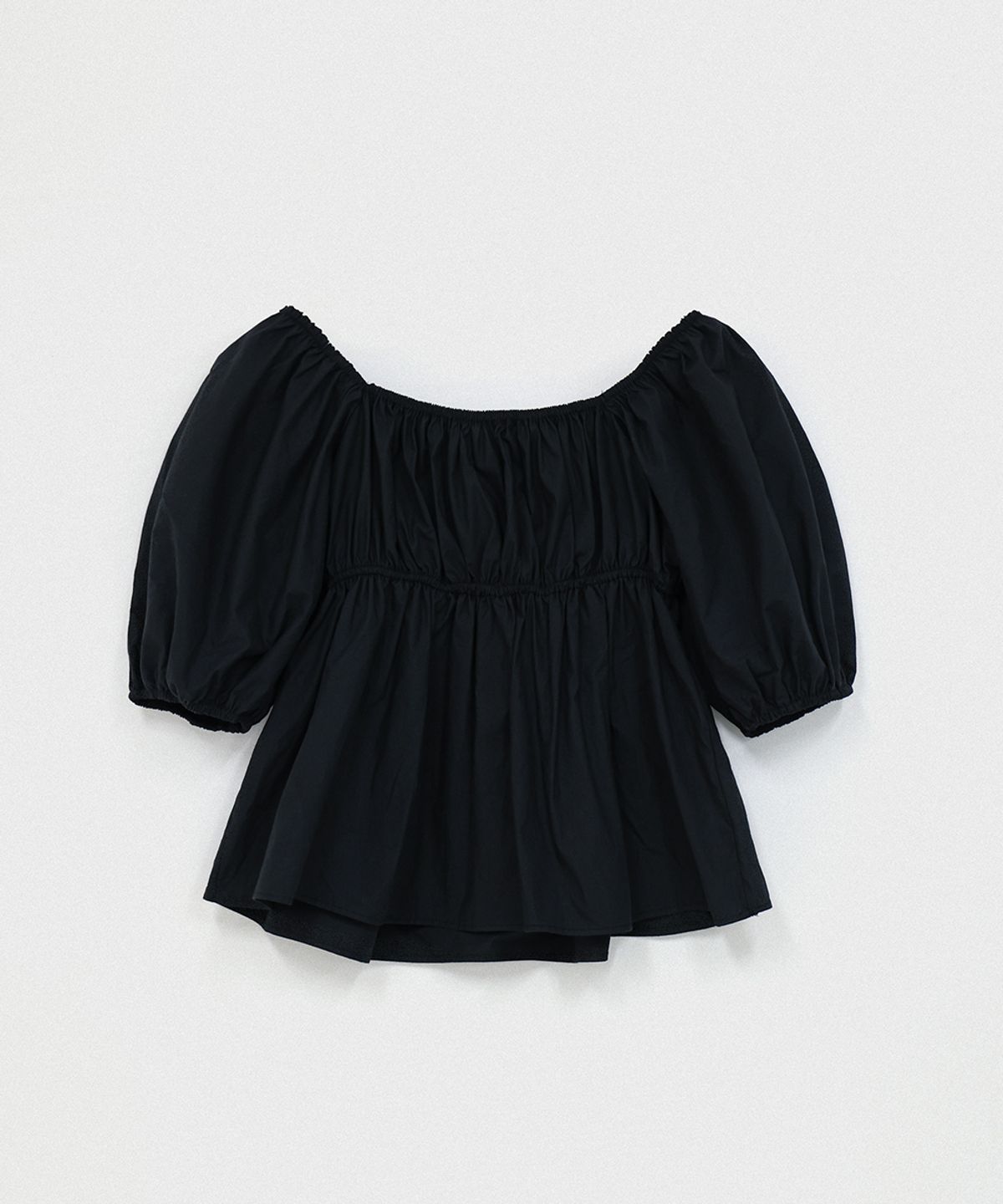 320쇼룸(320SHOWROOM) Two-Way Off-Shoulder Puff Blouse Black