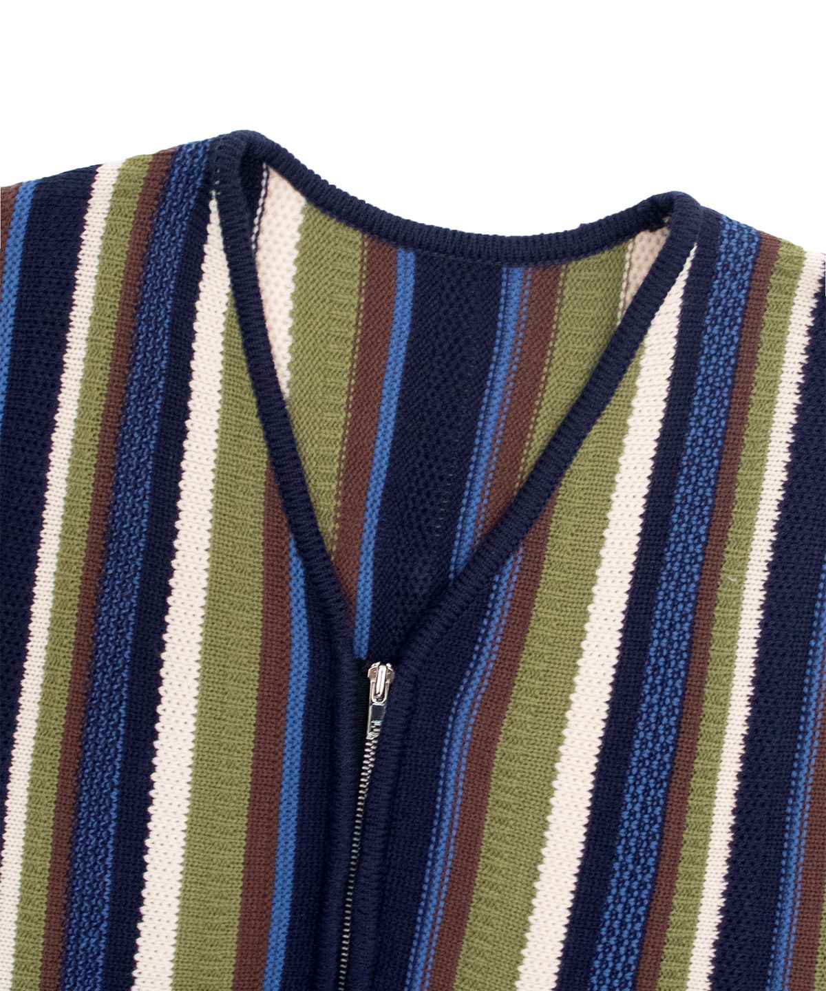 캑터스도넛마켓(CACTUSDONUTMARKET) Vertical Stripe Knit Vest - Blue