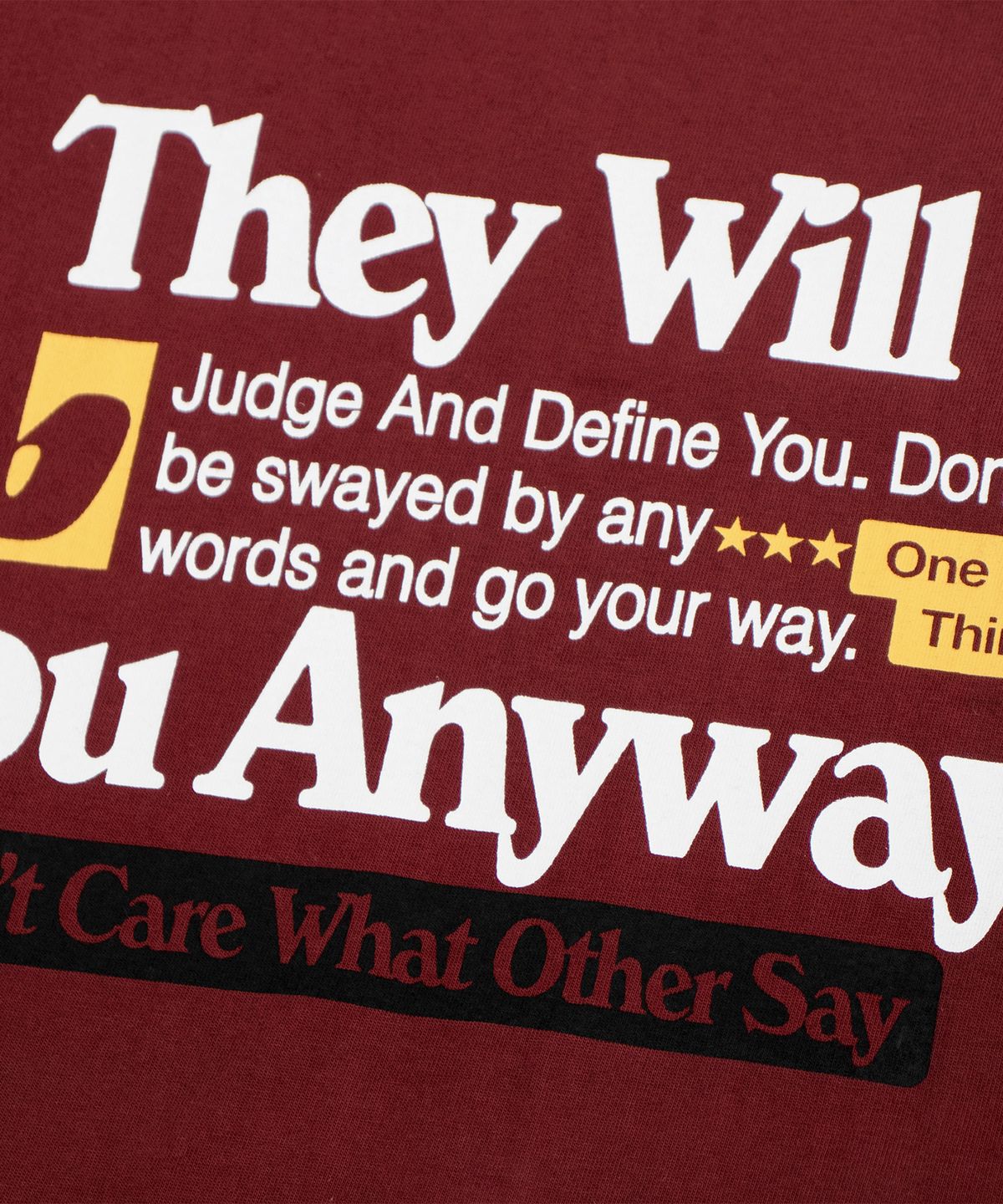캑터스도넛마켓(CACTUSDONUTMARKET) One Thing T-Shirt - Burgundy