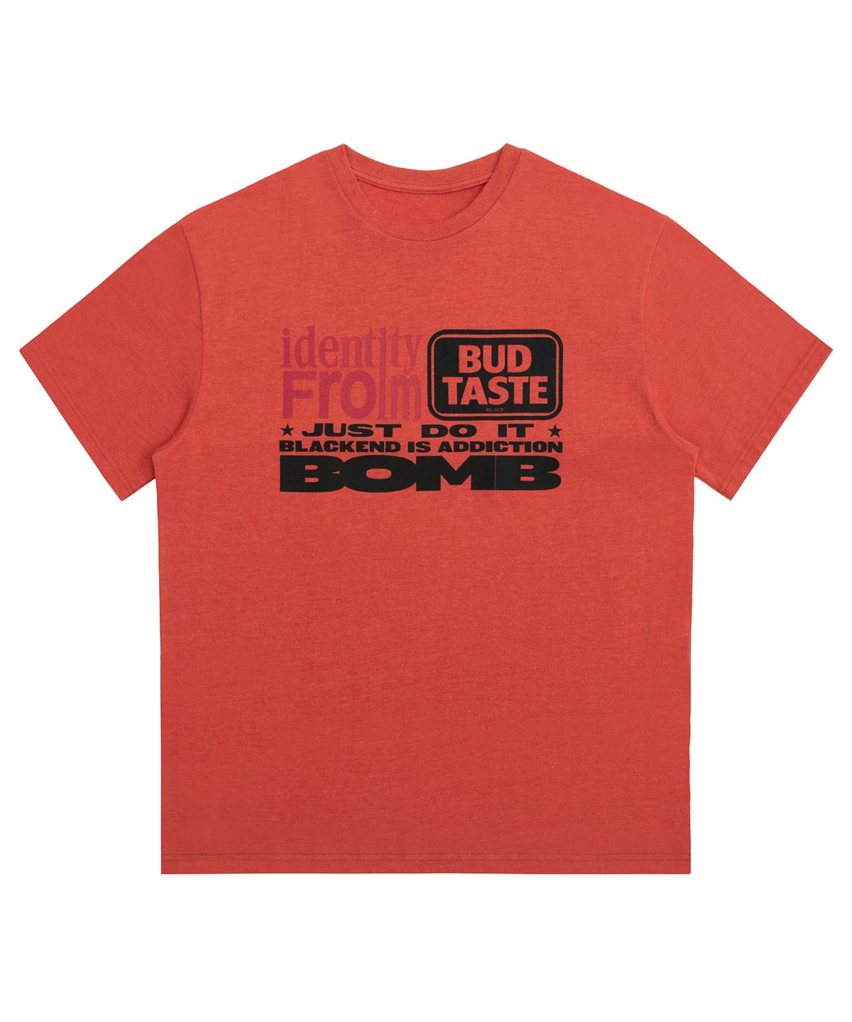 캑터스도넛마켓(CACTUSDONUTMARKET) Identity Addiction T-Shirt - Orange