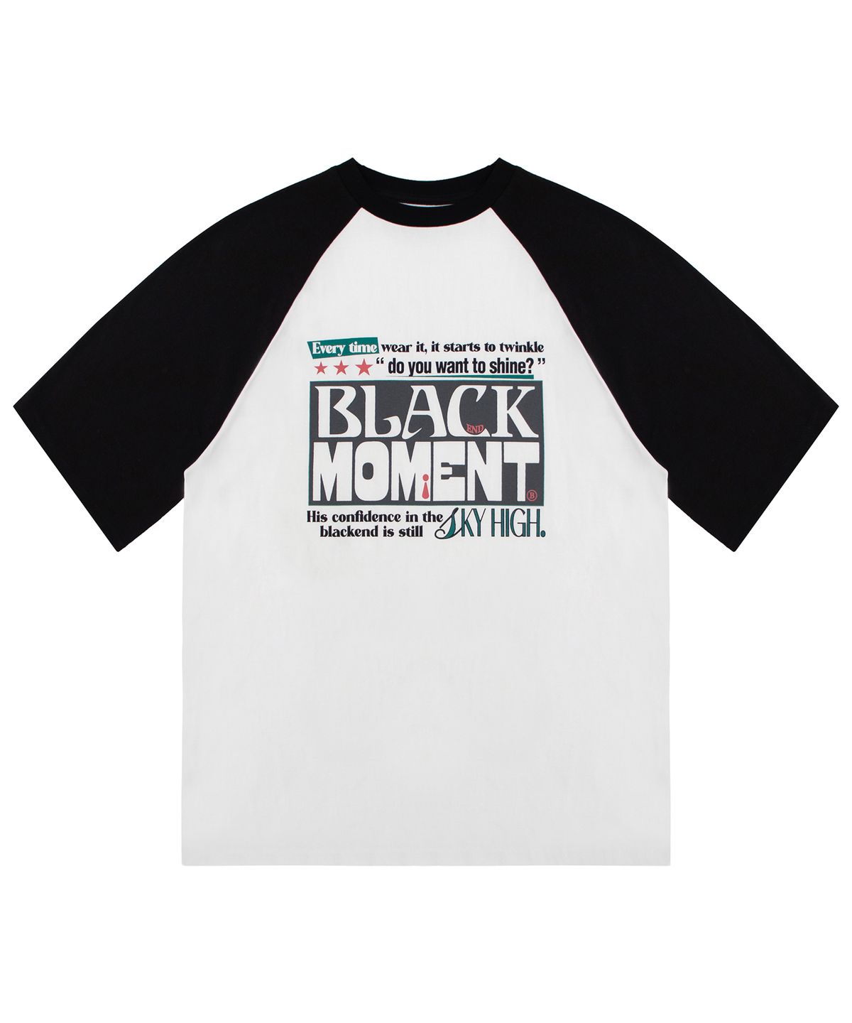 캑터스도넛마켓(CACTUSDONUTMARKET) Moment Raglan T-Shirt - White