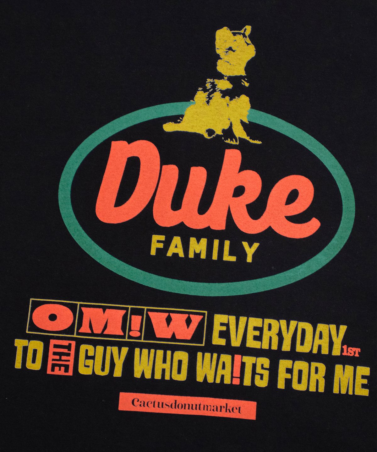 캑터스도넛마켓(CACTUSDONUTMARKET) Duke Family T-Shirt - Black