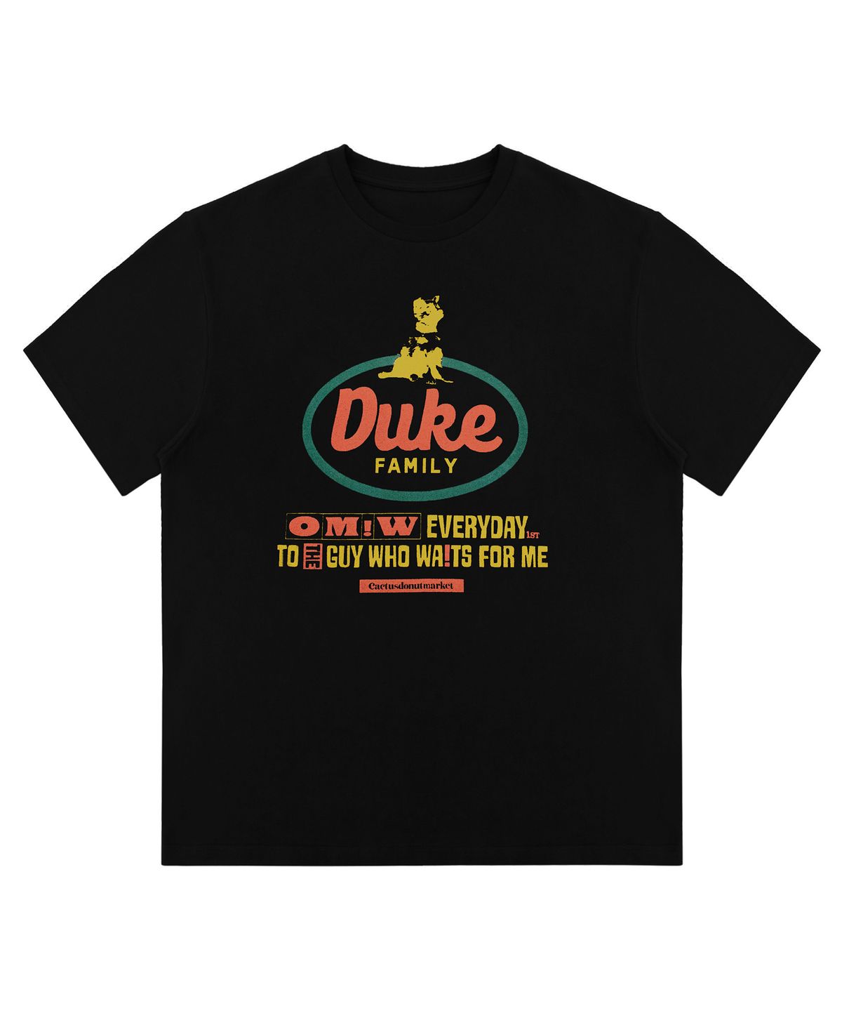 캑터스도넛마켓(CACTUSDONUTMARKET) Duke Family T-Shirt - Black