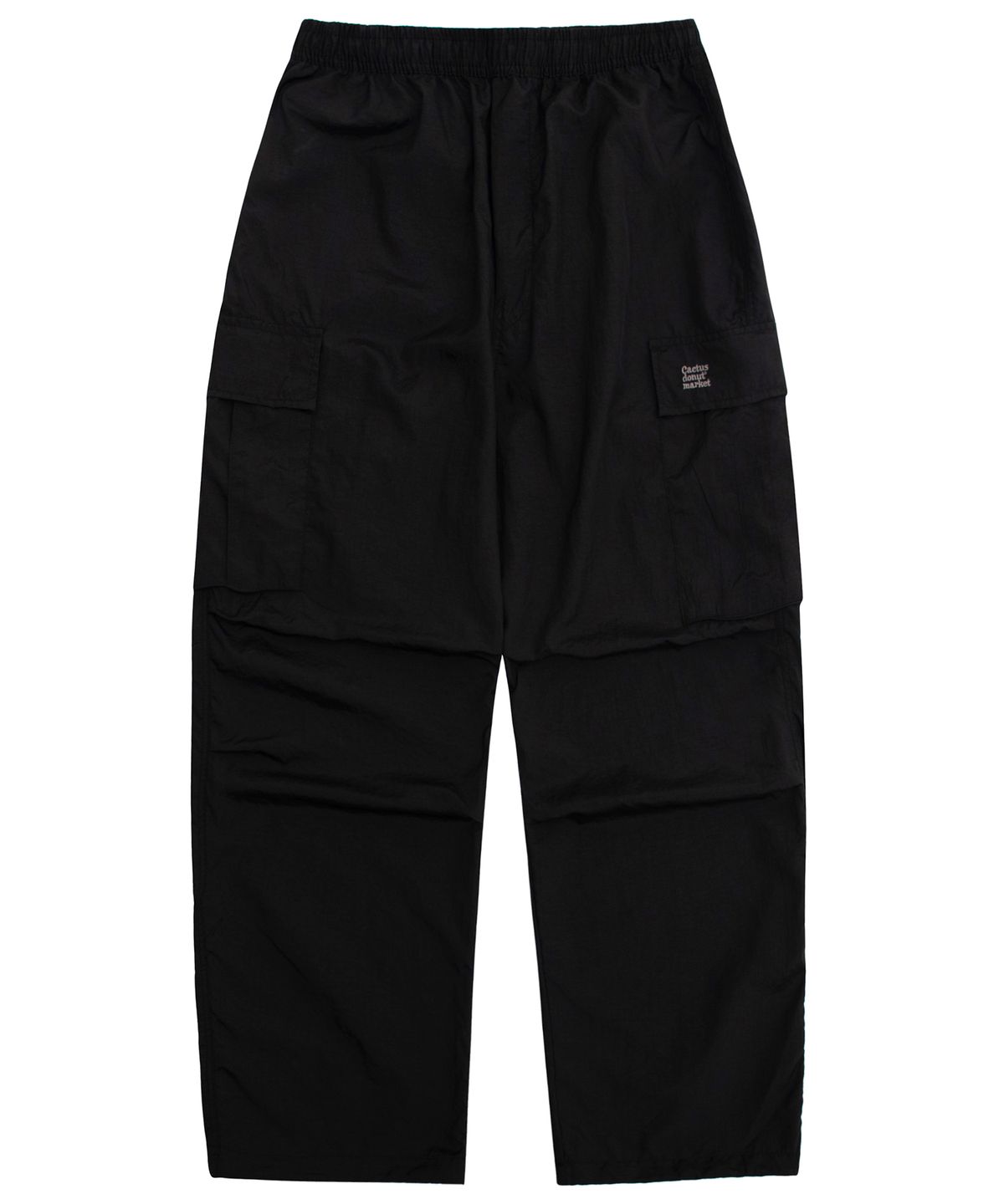 캑터스도넛마켓(CACTUSDONUTMARKET) Nylon Pin-tuck Cargo Pants - Black