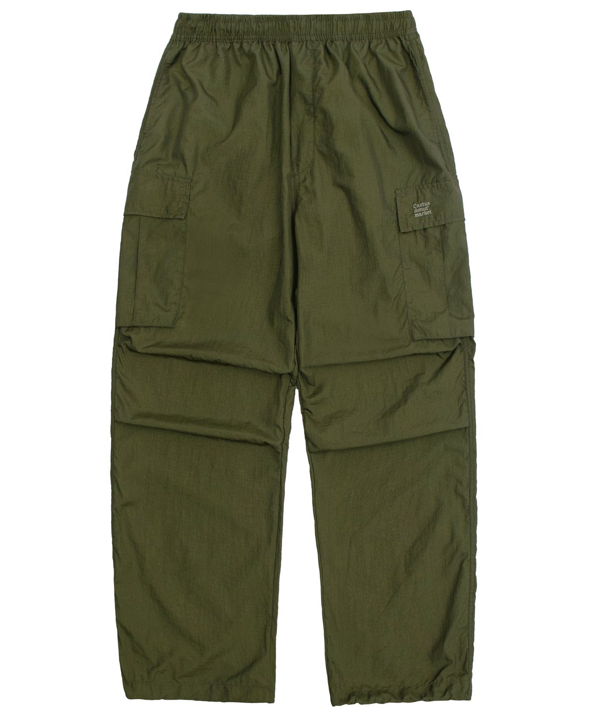 캑터스도넛마켓(CACTUSDONUTMARKET) Nylon Pin-tuck Cargo Pants - Green